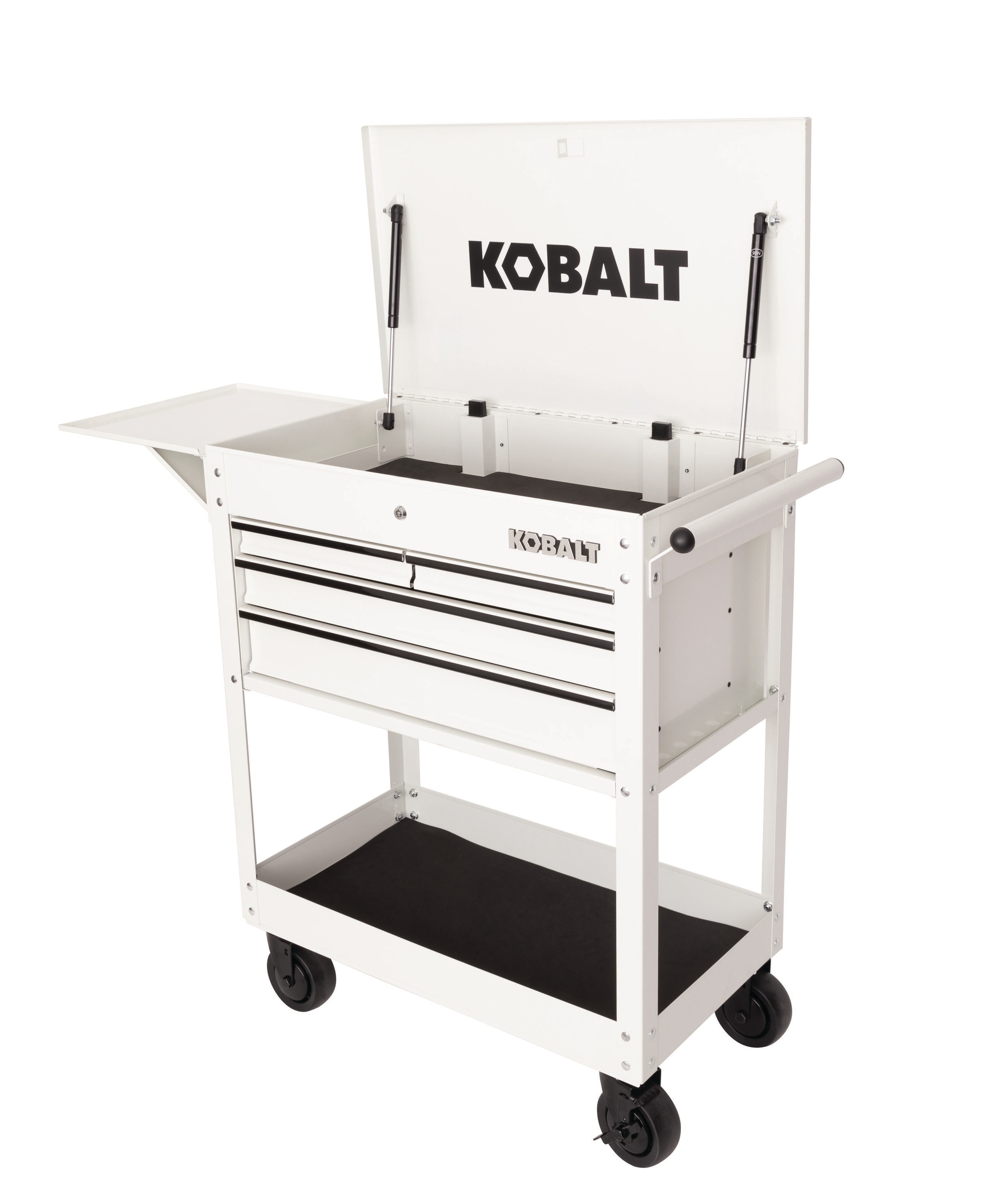 32-in W x 31-in H 4-Drawer Steel Rolling Tool Cabinet (White) | - Kobalt 53289