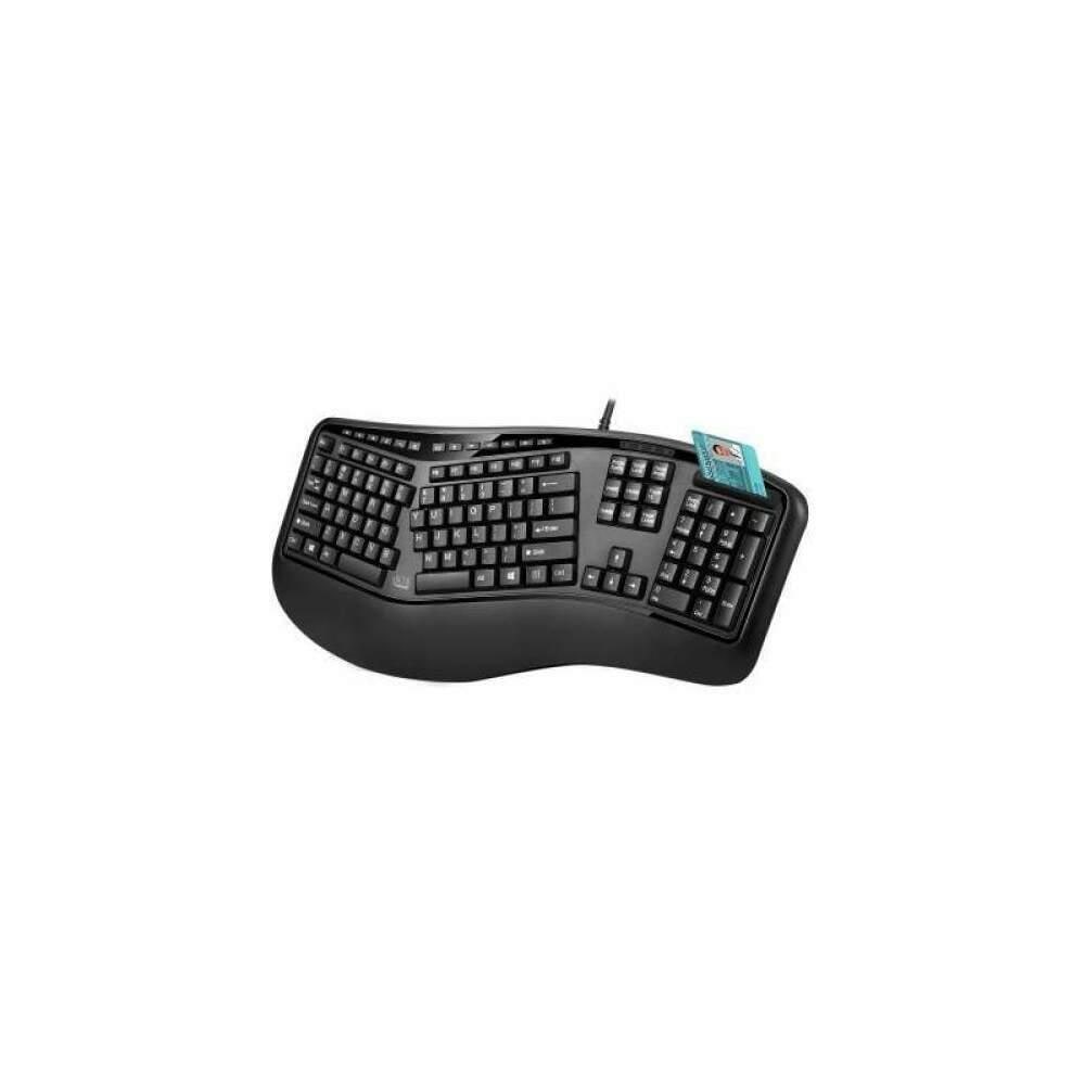 ergonomic keyboard with smart card reader