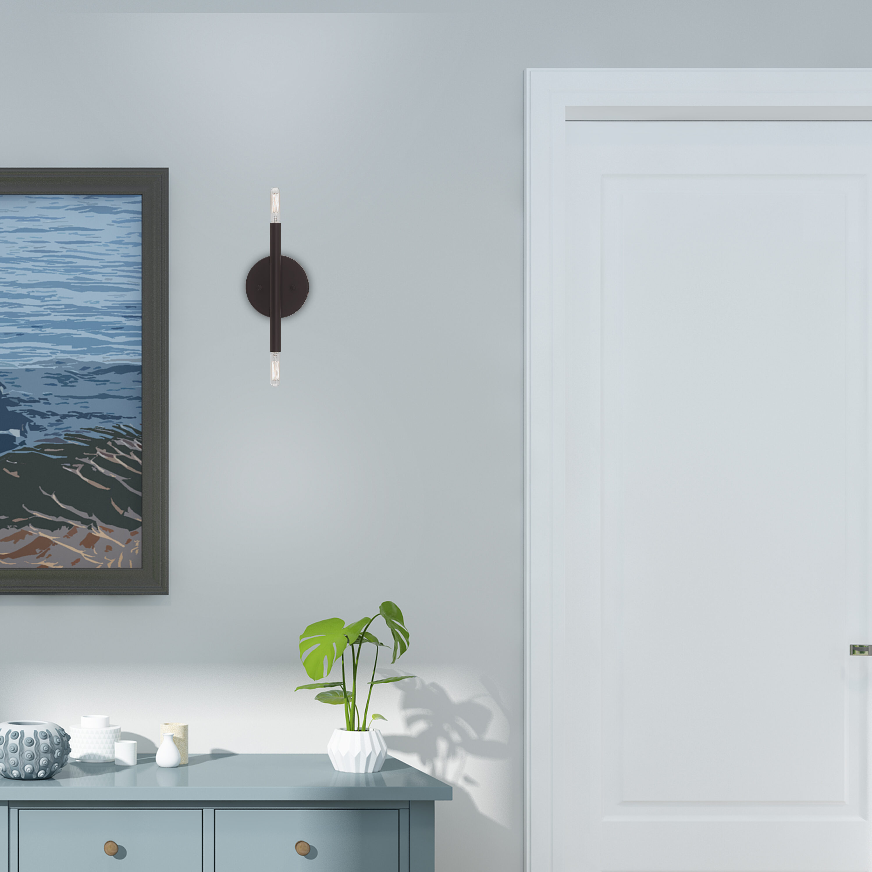 Copenhagen Industrial Bronze 2-Light ADA Wall Sconce