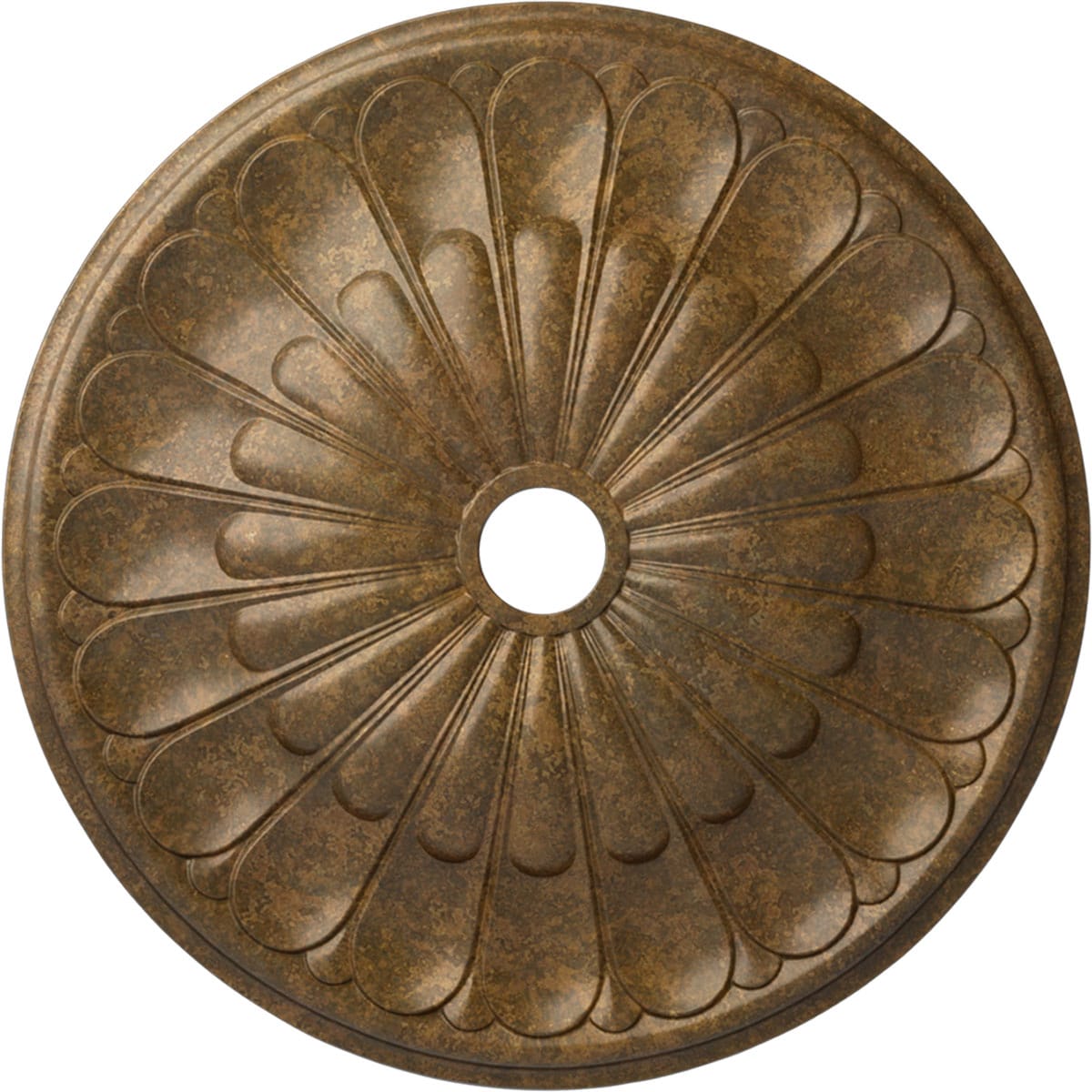 Ekena Millwork CM31GORZS Gorleen 31.625-in W x 31.625-in L Painted Rubbed Bronze Polyurethane Whole Ceiling Medallion