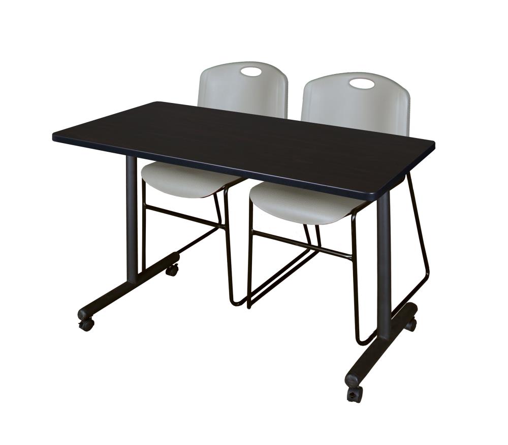 Regency MKTRCC4824MW44GY Training Brown 4-Person Training Table (48-in W x 29-in H)