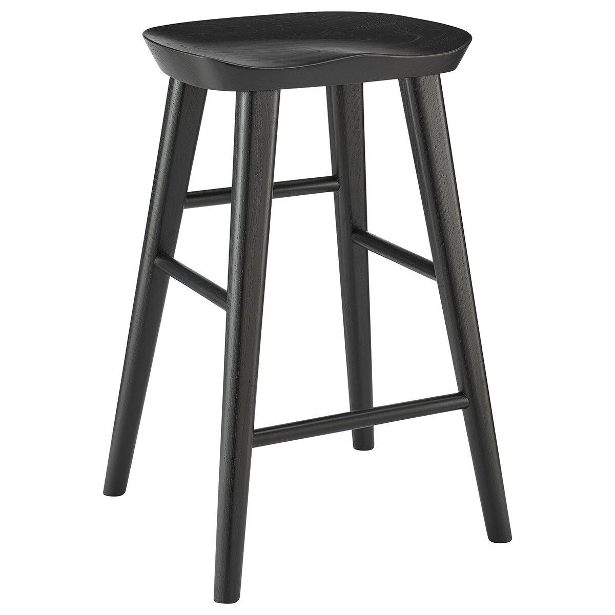 Timber and black online bar stools