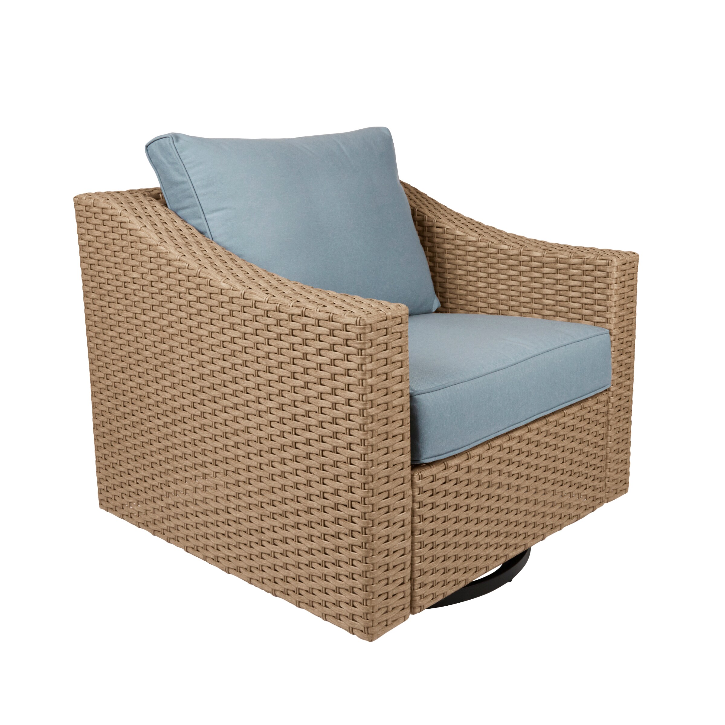allen + roth Emerald Cove Set of 2 Wicker Frame Swivel Glider