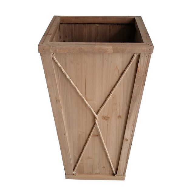 Brown Wood Planter, Extra Large Wooden Plant Pots