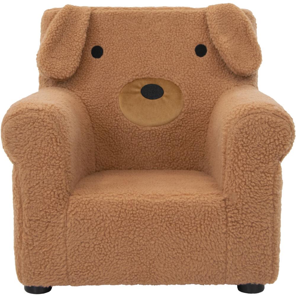 Critter Sitters 20 in Brown Upholstered Kids Accent Chair at Lowes