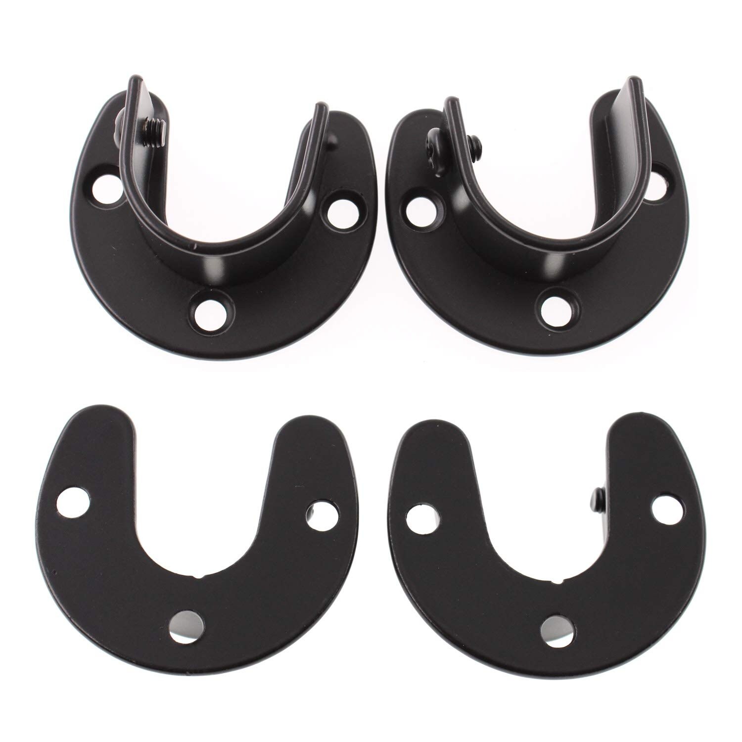 Aoibox 1 in Diameter Heavy Duty Closet Rod Support Brackets with Adjustable Side Screws Stainless Steel Unit #LABKKHO3