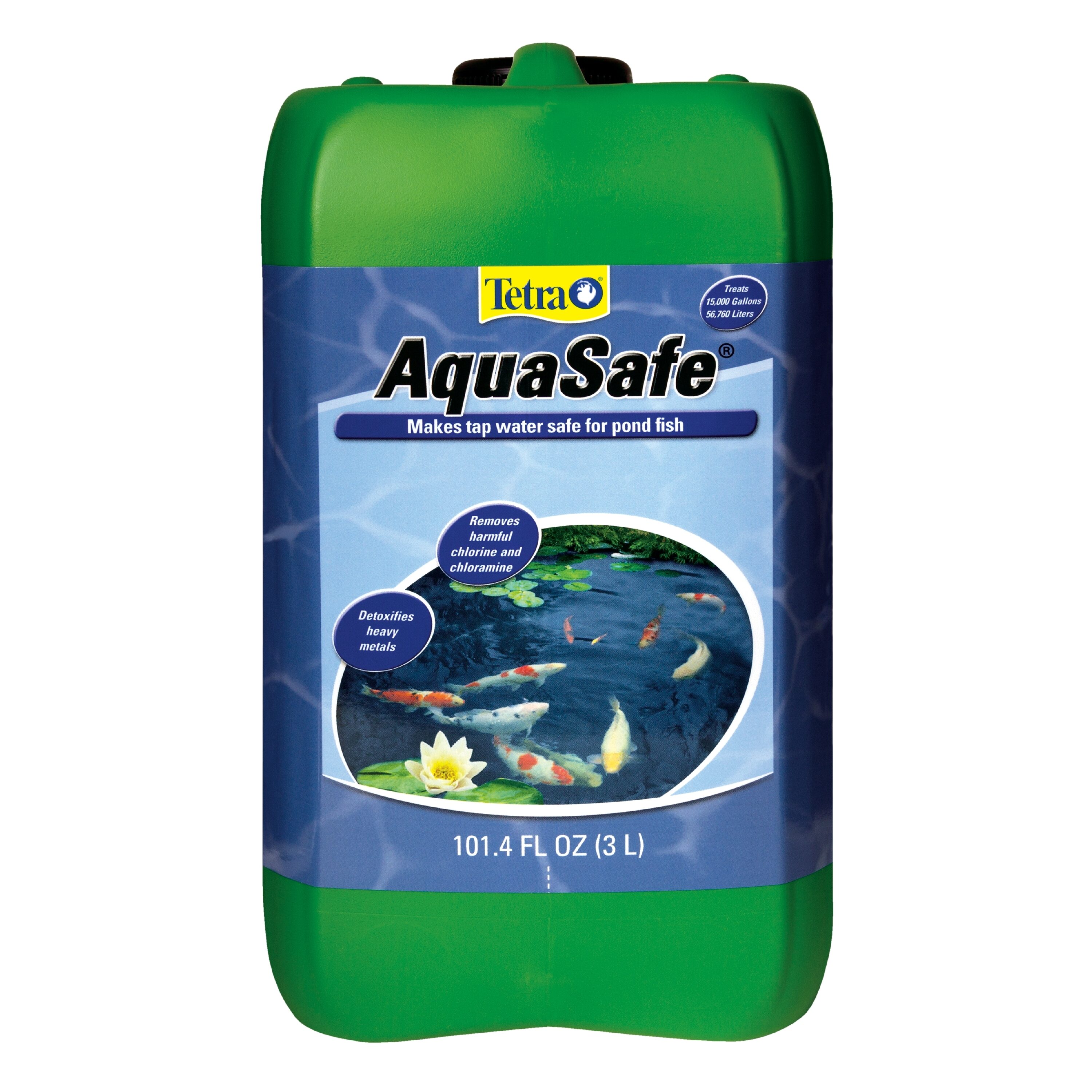Tetra AQ-16275 AquaSafe 101.4 FL OZ 4.92-in x 5.9-in x 9.055-in Green Plastic Pond Water conditioner