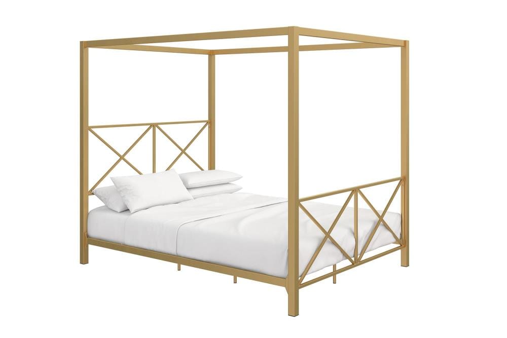 Dhp Gold Queen Canopy Bed In The Beds, Queen Size Canopy Bed Frame Canada