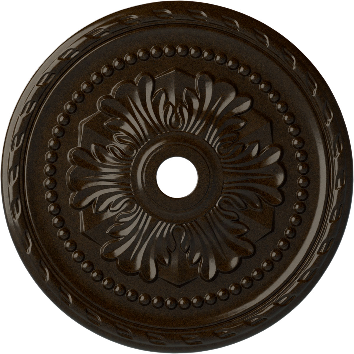 Ekena Millwork CM31PMBZS Palmetto 31.5-in W x 31.5-in L Painted Bronze Polyurethane Whole Ceiling Medallion