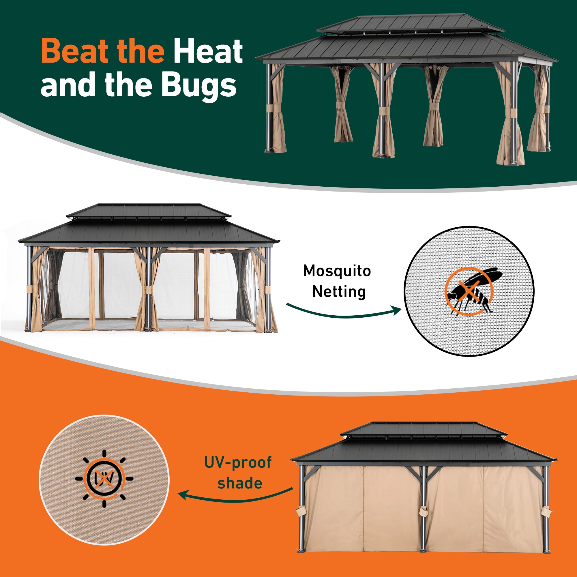 ELEVATE OUTDOORS IG10600042-1220N Wood-Resin-Gazebos - View #6