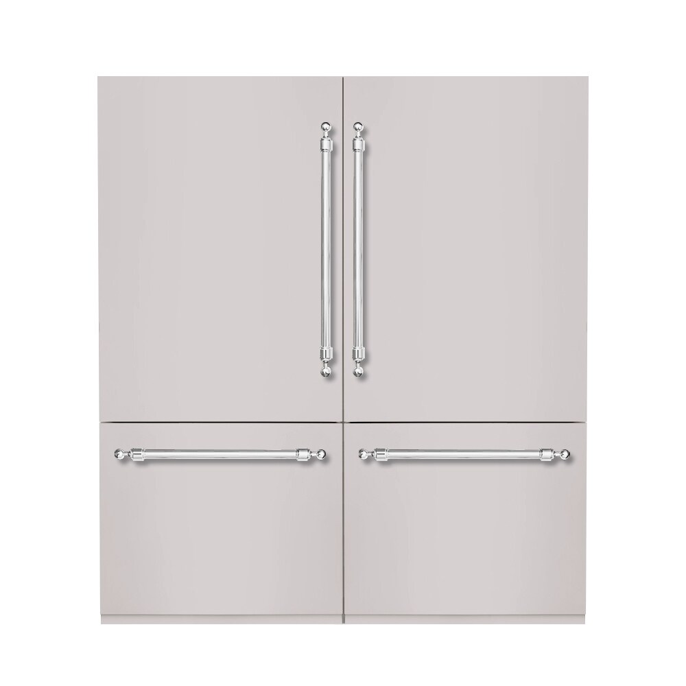 Hallman HCBIBM72CMSS 19.8-cu ft Counter-Depth Built-In Bottom-Freezer Refrigerator with Ice Maker ( Stainless steel ) ENERGY STAR Certified