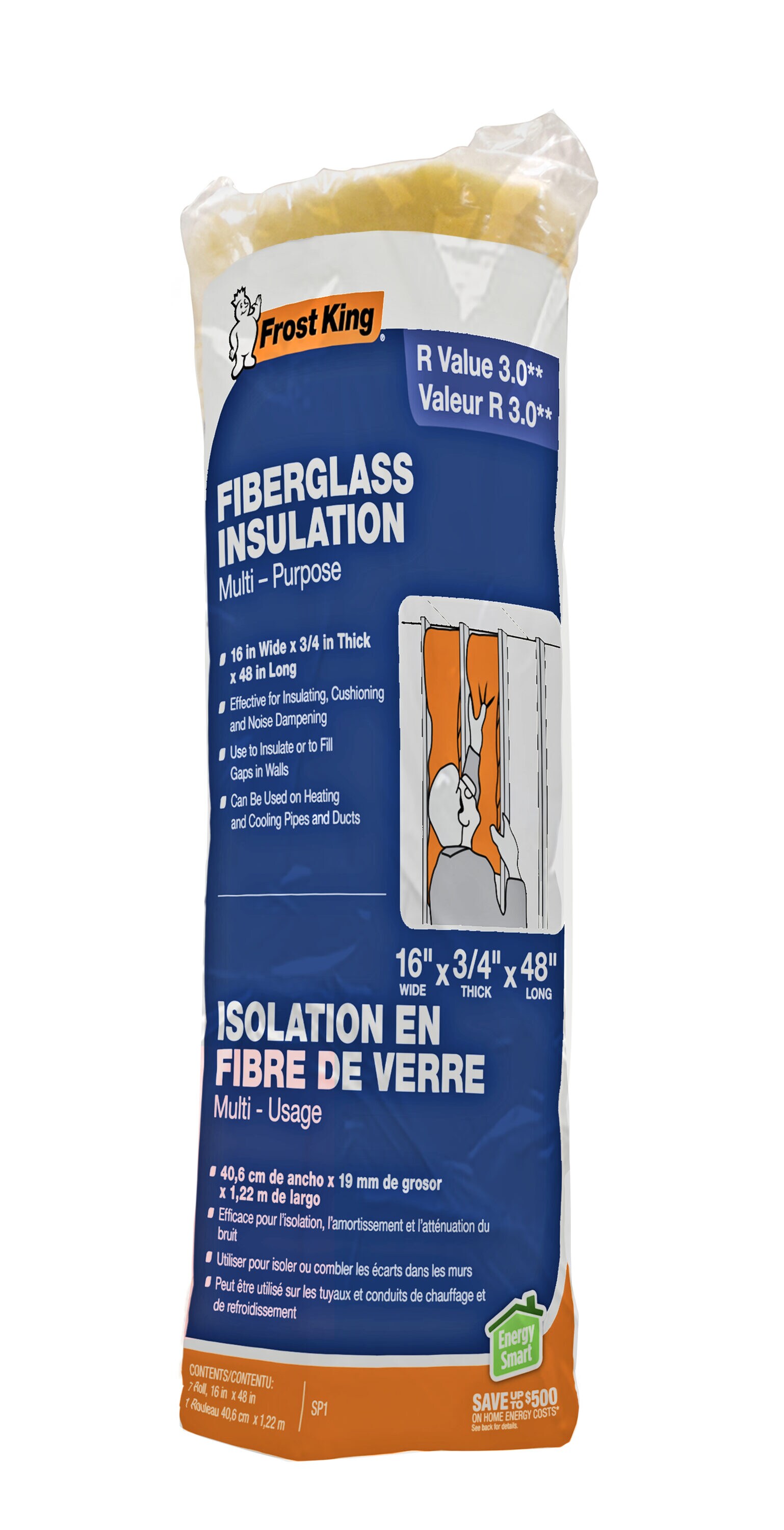 Frost King Fiberglass Pipe Insulation 2-1/2 x 3' F16XAD