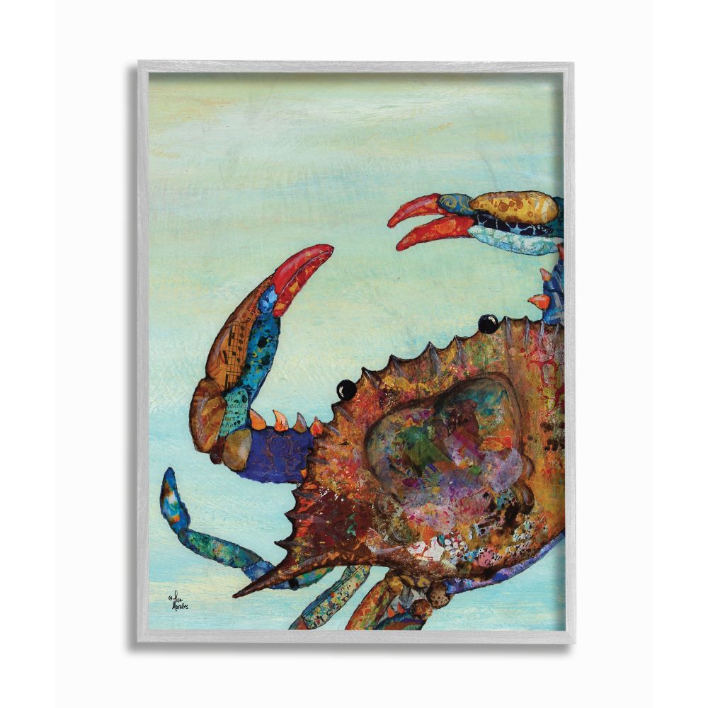 Watercolor Blue Crab Shower Curtain