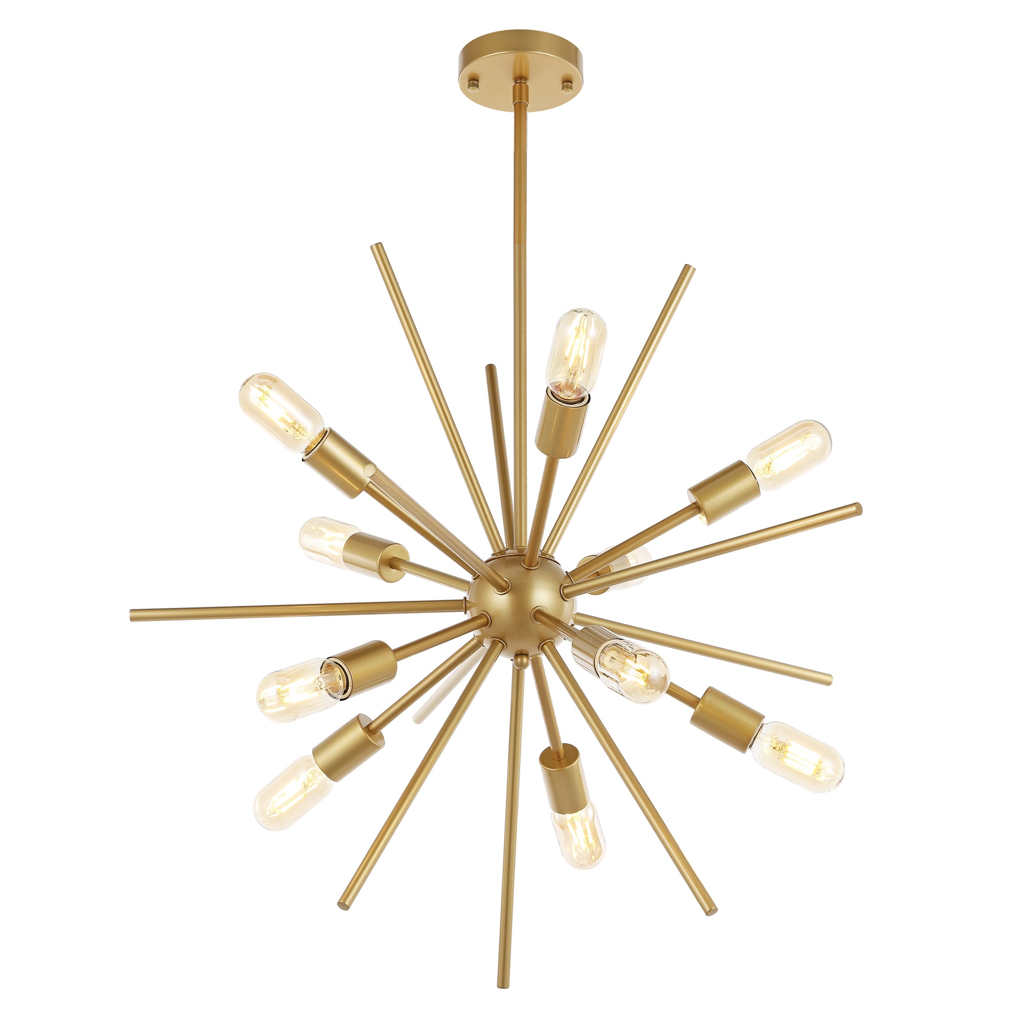 GETLEDEL FX-0520GD Sputnik Chandelier 10 -Light Gold Modern/contemporary For Use in Bedrooms, Dining Rooms, Foyers, Kitchens, Living Rooms Chandelier