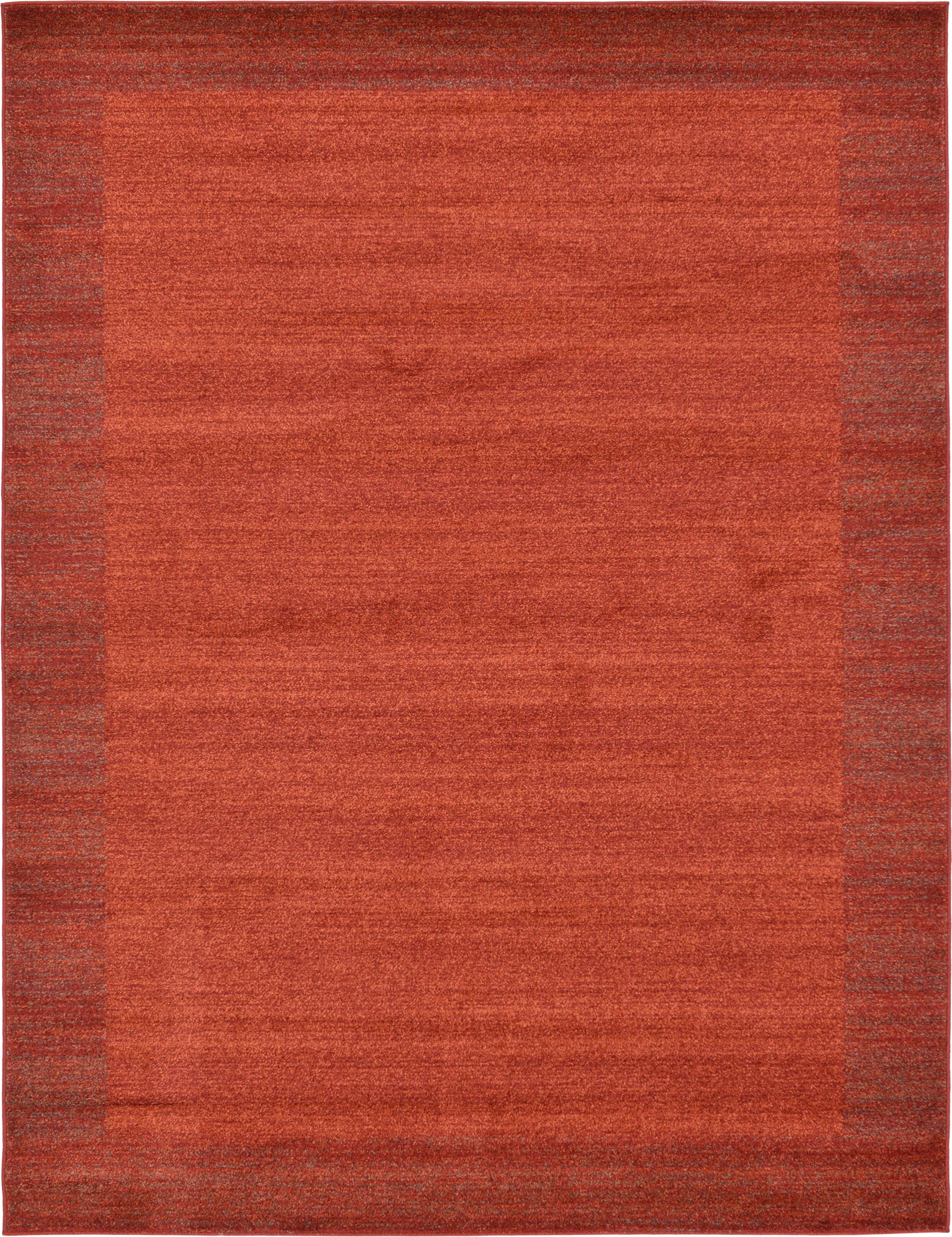 Unique Loom 3132220 Abigail Del Mar 10 x 13 (ft) Loomed Polypropylene Terracotta/Red Rectangular Indoor Border Area rug