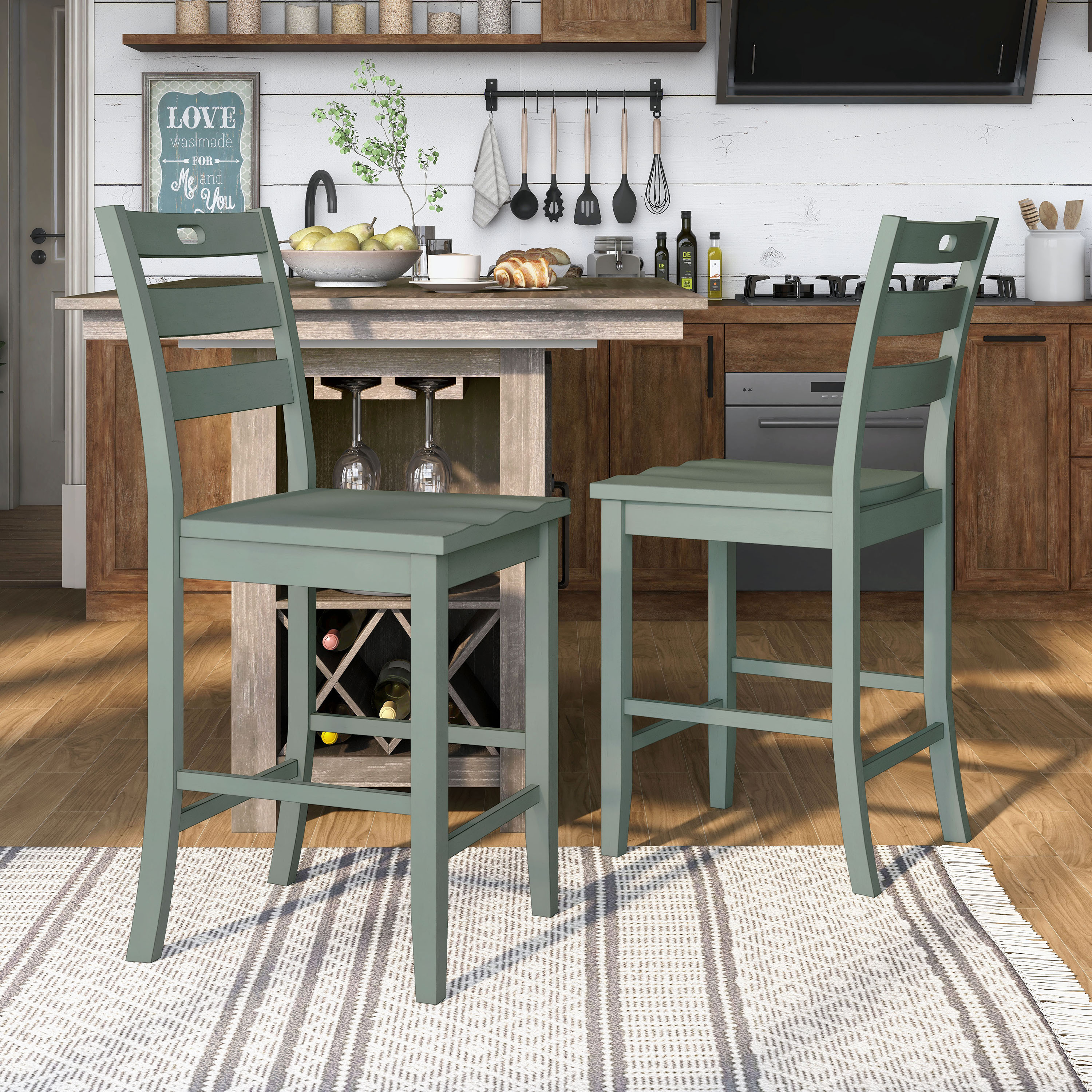 Furniture of America IDF-3126GR-PC Dining-Chairs - View #3