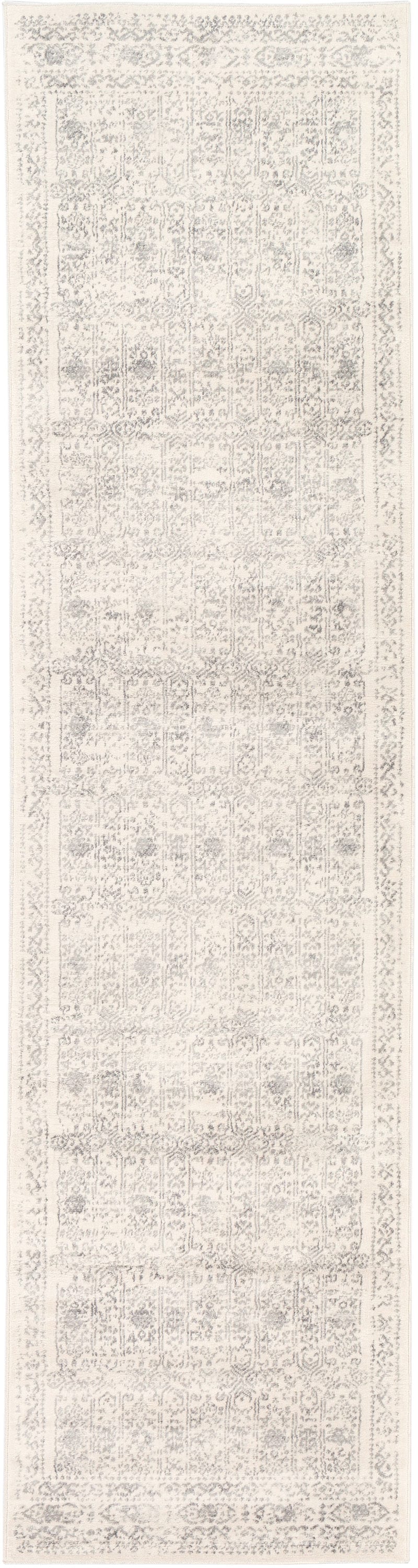 Livabliss ROM2308-2710 Roma 3 x 10 (ft) Polypropylene Gray Rectangular Indoor Medallion Oriental Area rug