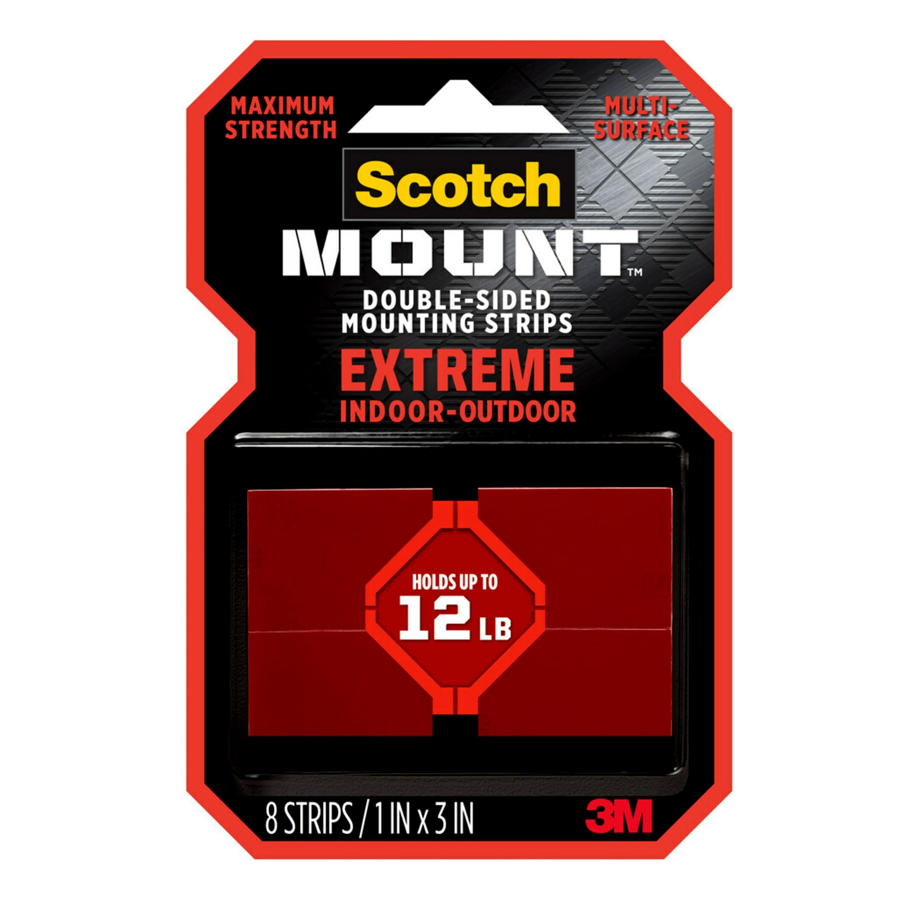 Scotch-Mount Extreme Double-Sided Mounting Strips 8-Pack 1-in-ft Double-Sided  Tape in the Double-Sided Mounting Tape department at