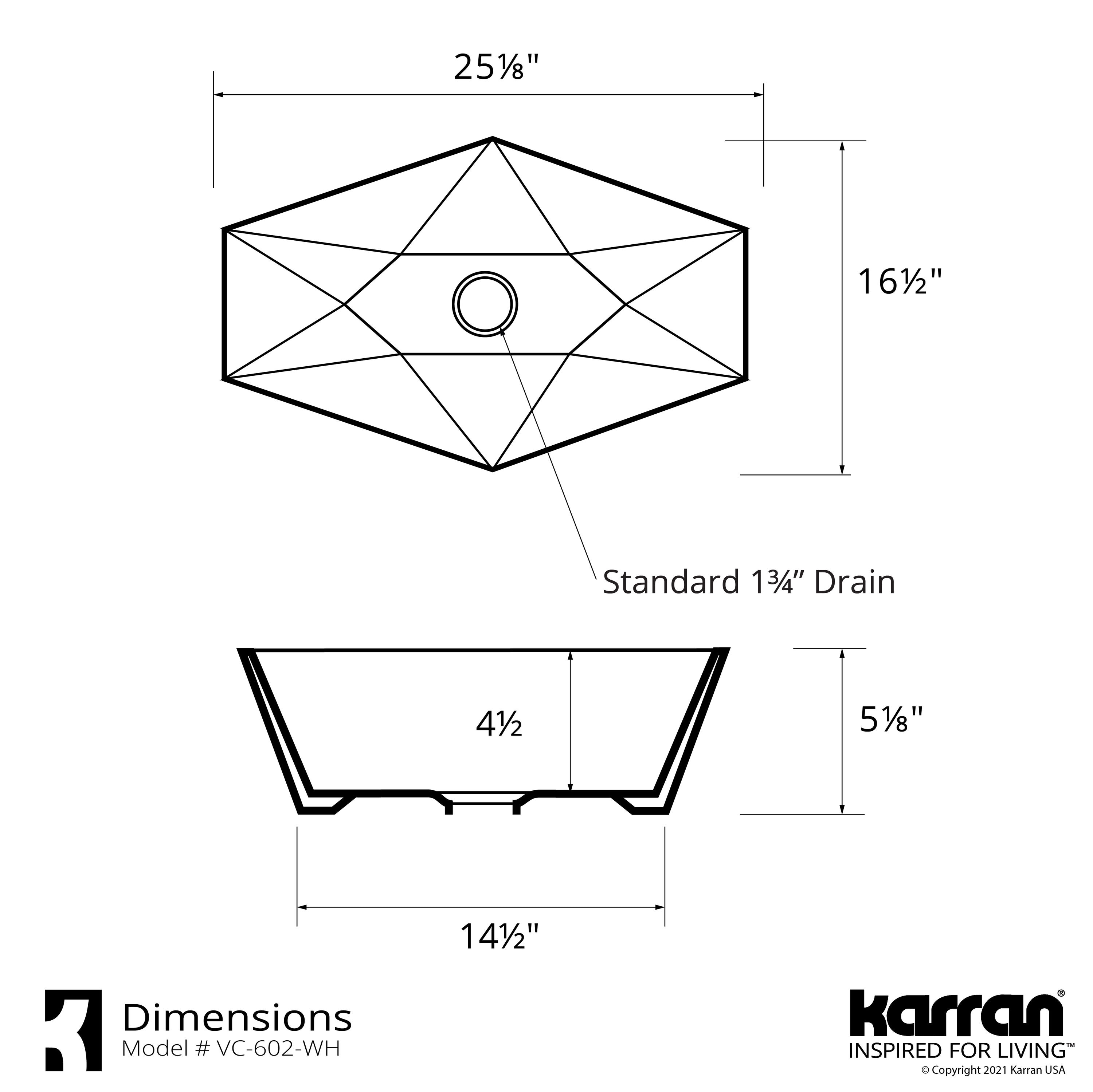 Karran VC-602-WH Bath-Sink - View #3