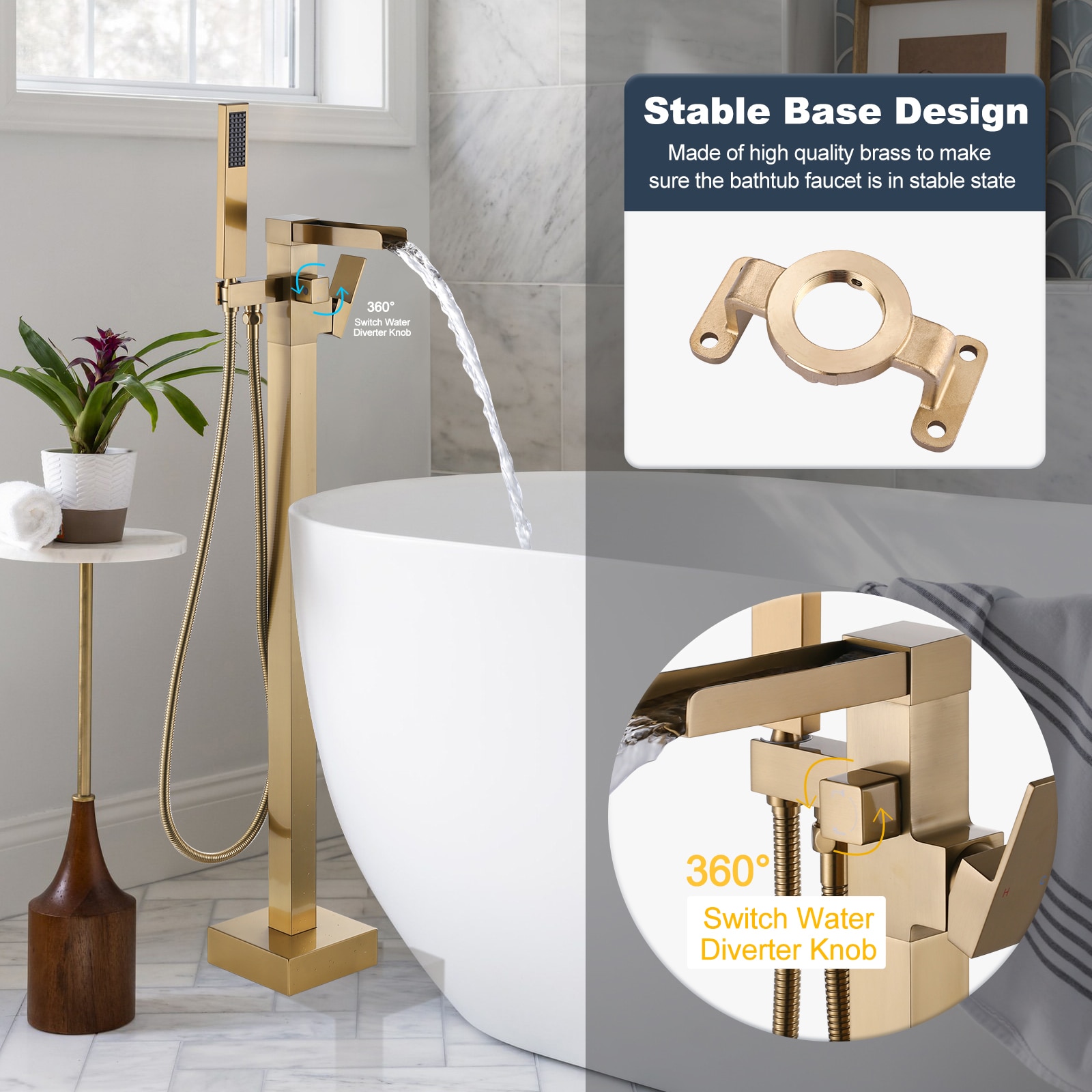 WOWOW 3080500G-LW Roman-Tub-Faucets - View #5