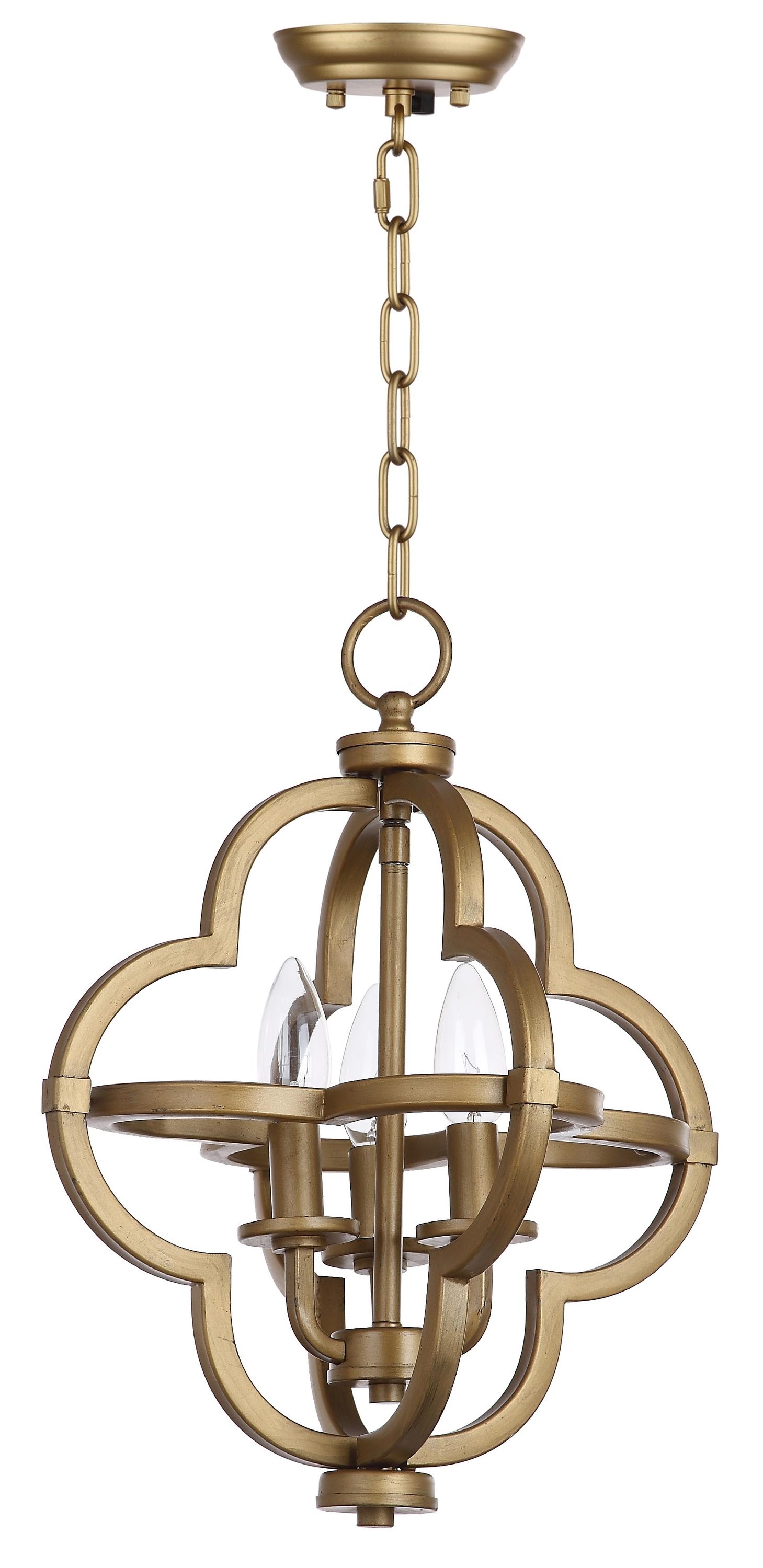 Modern Farmhouse Gold 12.25" Orb Adjustable Pendant Light