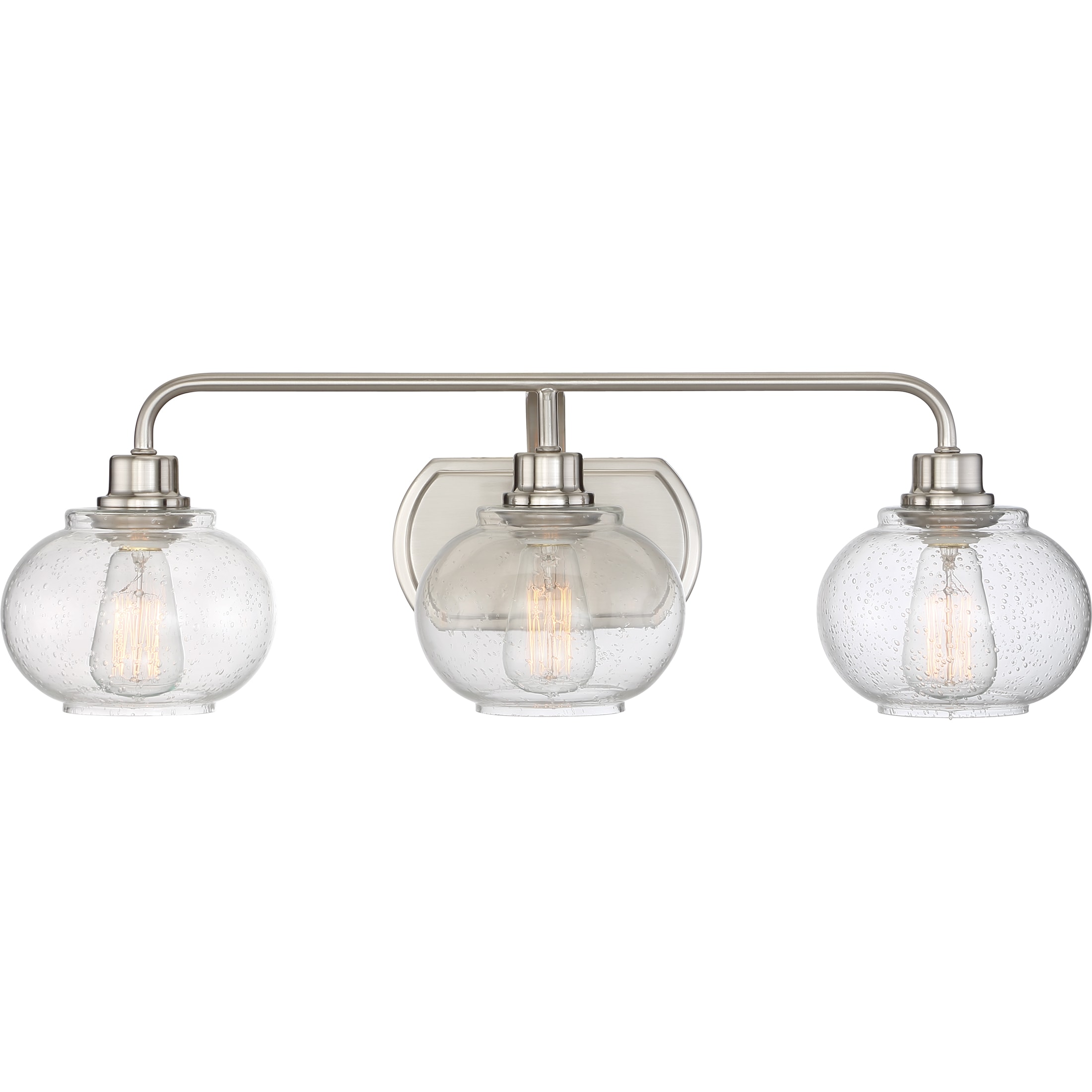 Quoizel TRG8603BN Trilogy 26.5-in 3 -Light Brushed Nickel Transitional Vanity light