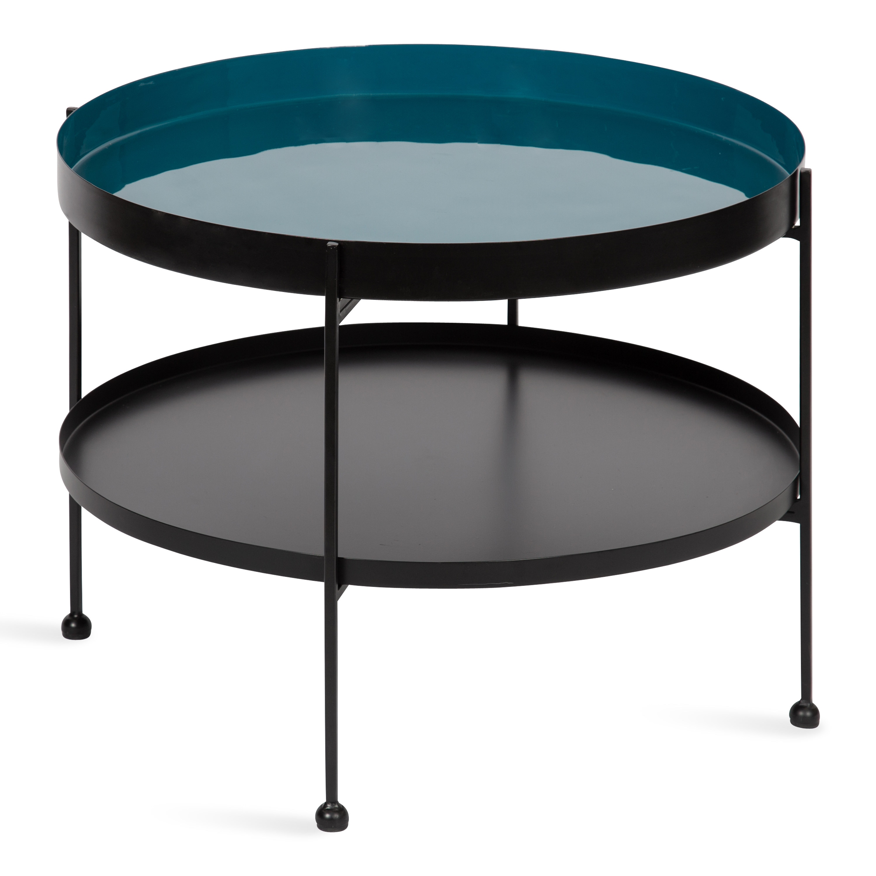 Kate and Laurel 221966 Nira Teal Metal Modern Coffee Table
