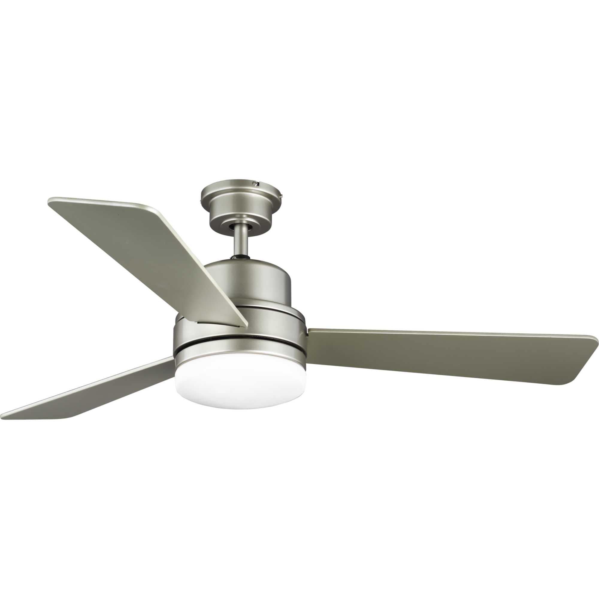 Progress Lighting P2553-152WB Trevina ii 52-in Painted Nickel with Silver/Black Blades Propeller Ceiling Fan With Light ( 3 -Blade )