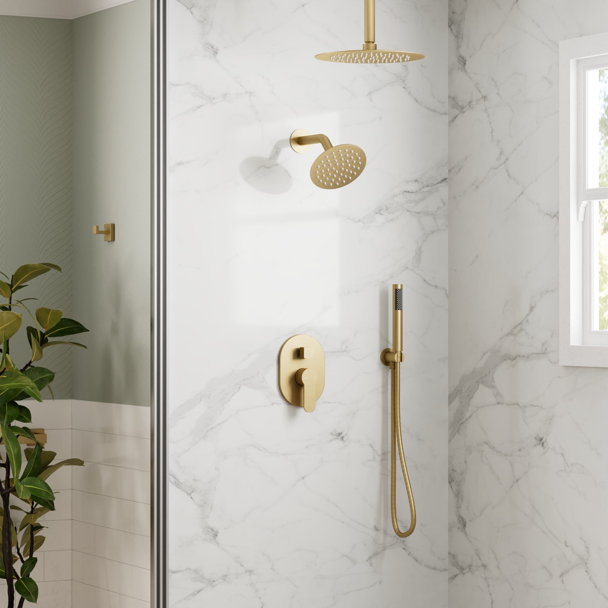 GRANDJOY FL2559-BG Tub-Shower-Faucets - View #3