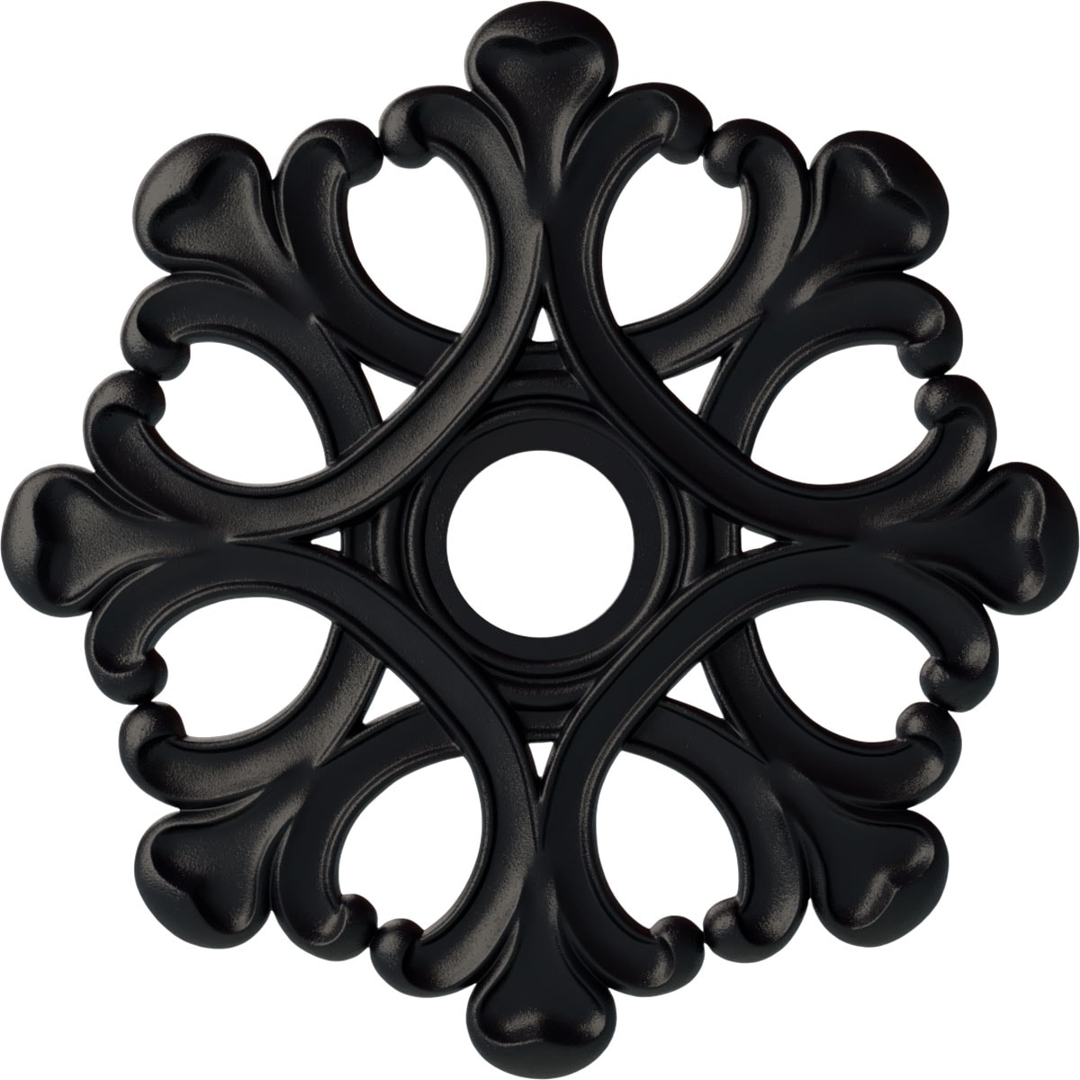 Ekena Millwork CM20ANSGS Angel 20.875-in W x 20.875-in L Painted Steel Gray Polyurethane Whole Ceiling Medallion