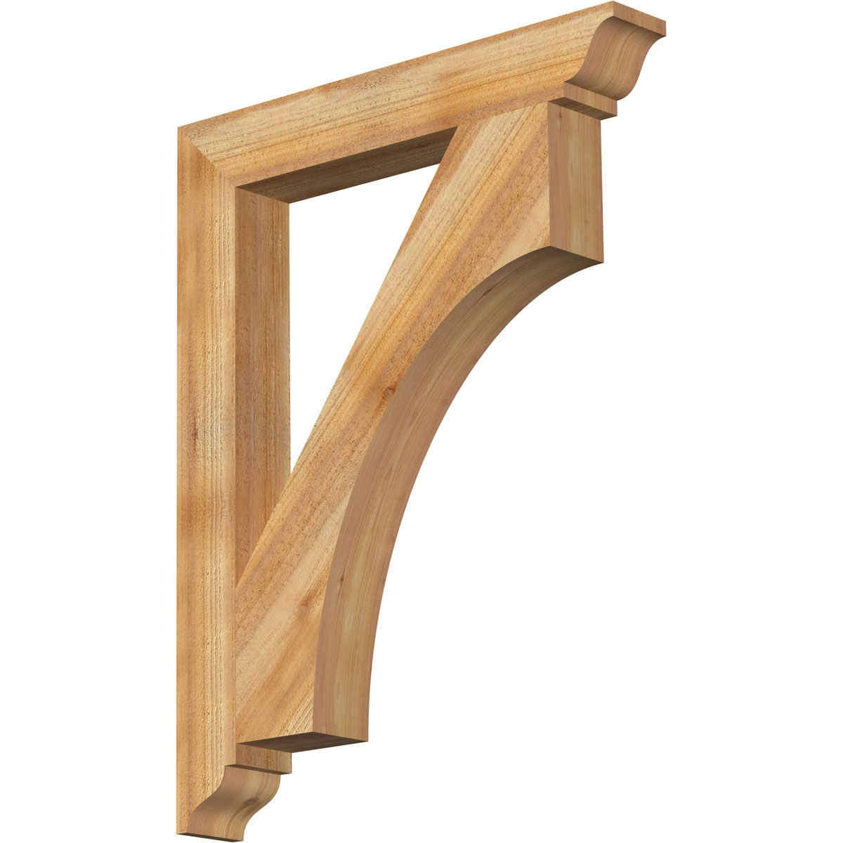 Ekena Millwork BKT04X28X36WTL01RWR Westlake traditional rough sawn 4-in x 28-in x 36-in Western red cedar Brown Wood Standard bracket
