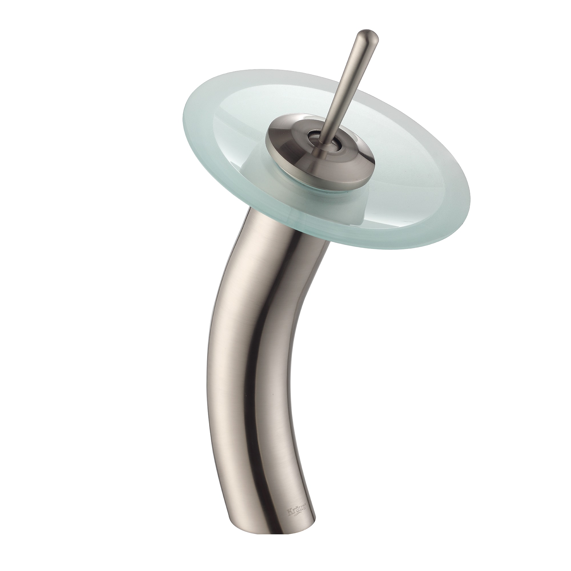 Kraus KGW-1700SN-FR Vessel Mixer Satin Nickel Single hole 1-handle WaterSense Waterfall Commercial/Residential Handle Bathroom Sink Faucet