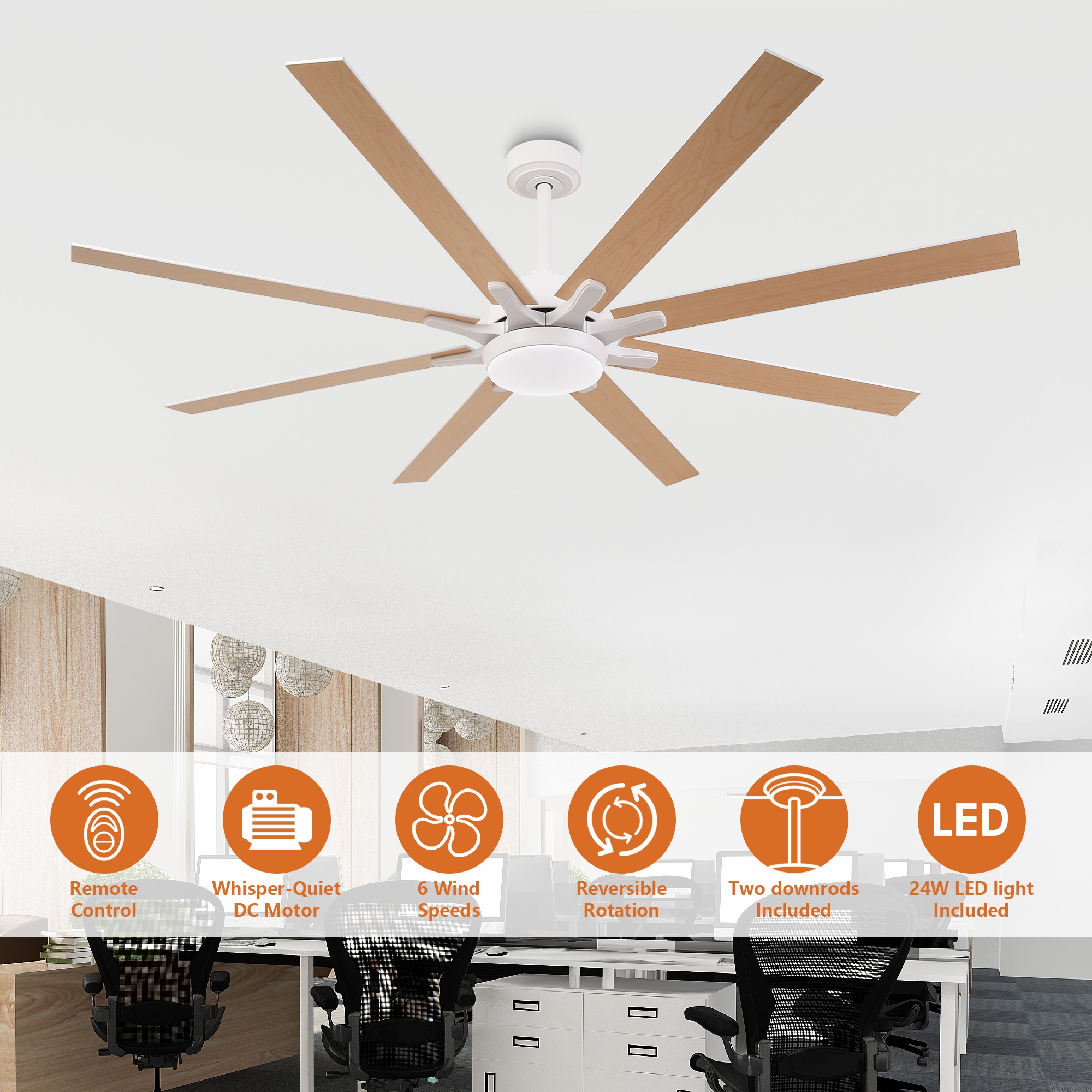 Parrot Uncle F8261WH110V Ceiling-Fans - View #7