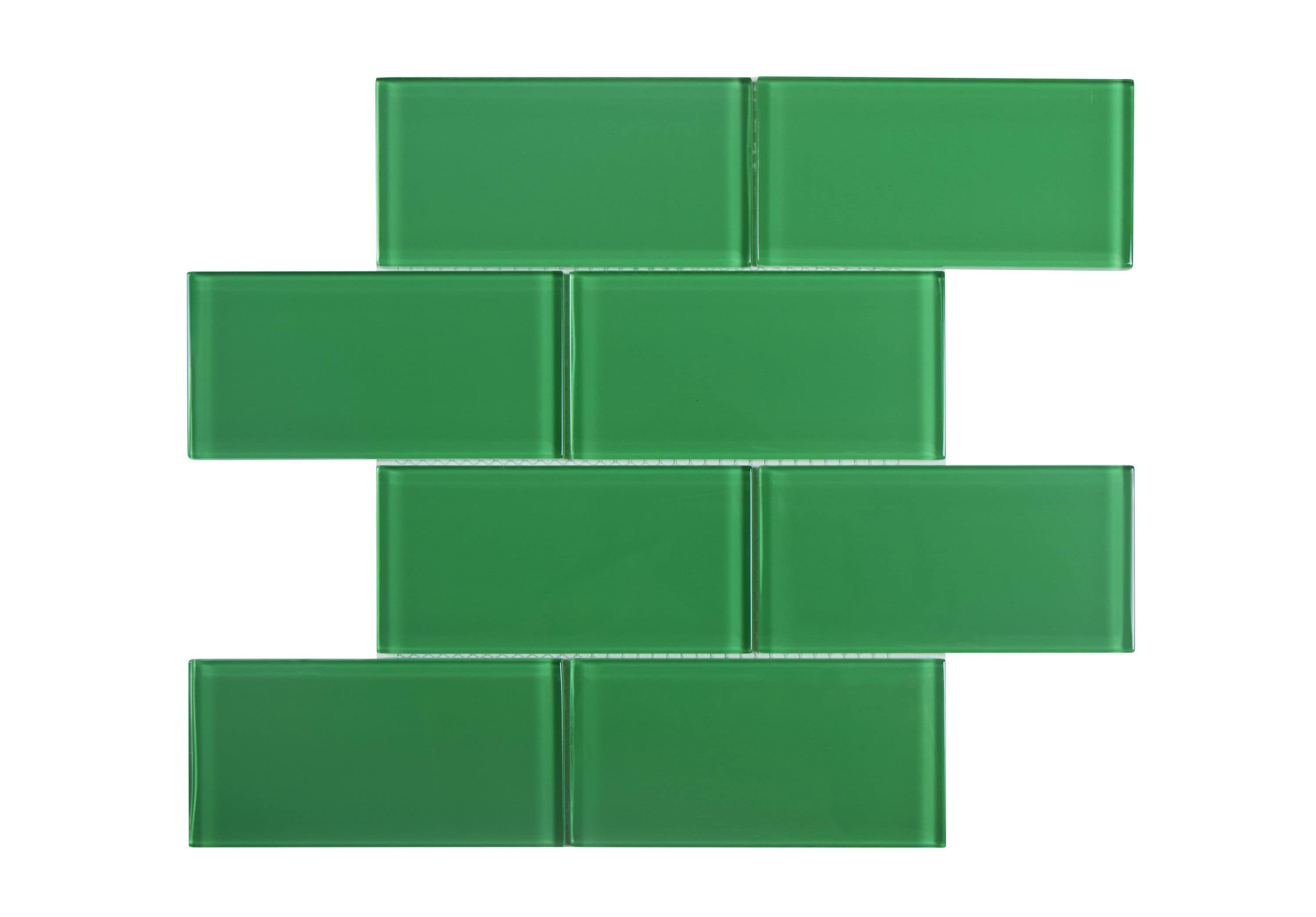 WS Tiles WST-16C Premium Glass Series Emerald Green 3-in x 6-in Polished Glass Standard Wall Tile ( 5-sq ft Carton )