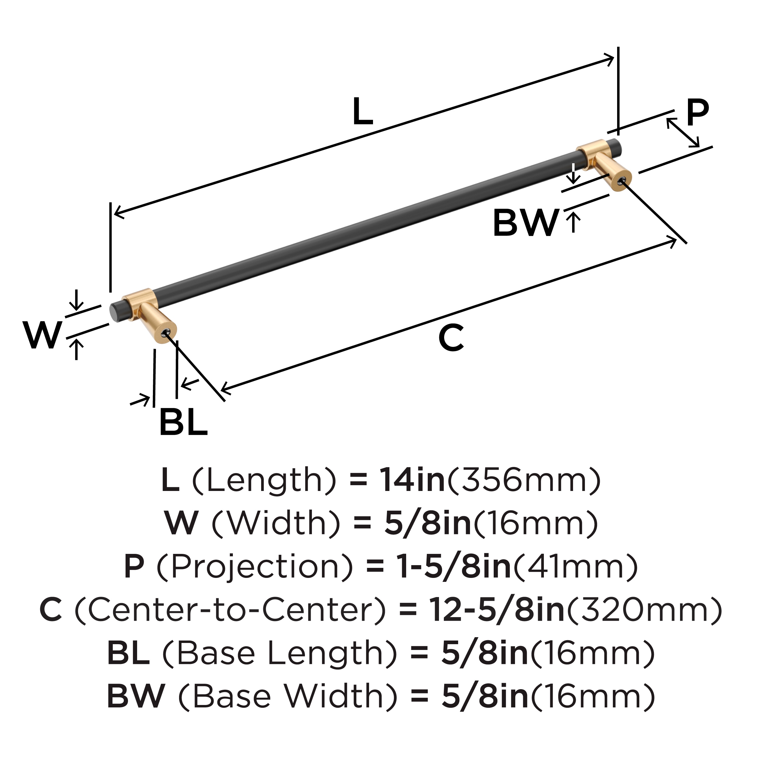 Amerock BP36983FBCZ Cabinet-Pulls - View #3