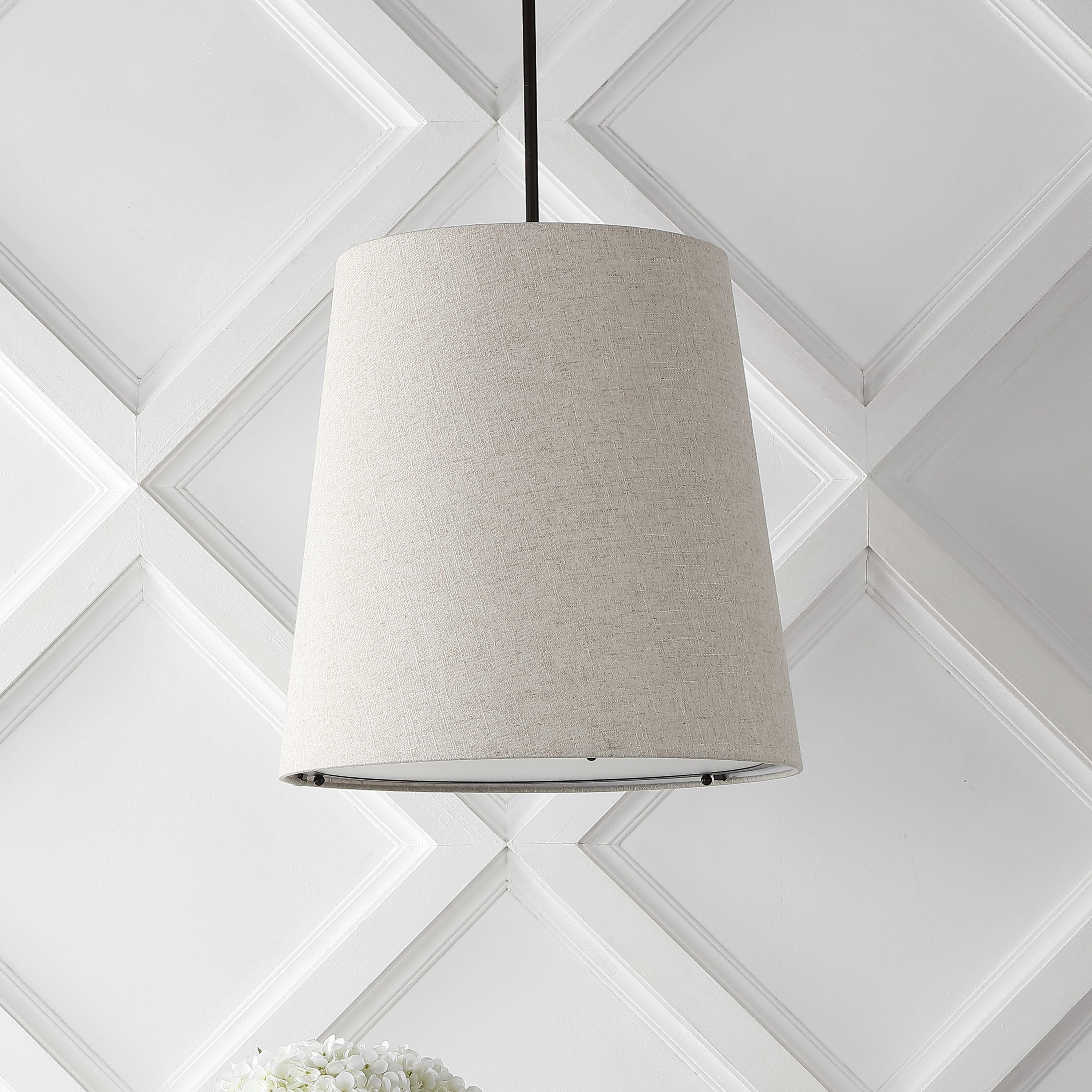 Arden 18" Bohemian Farmhouse Adjustable LED Pendant in Oil-Rubbed Bronze