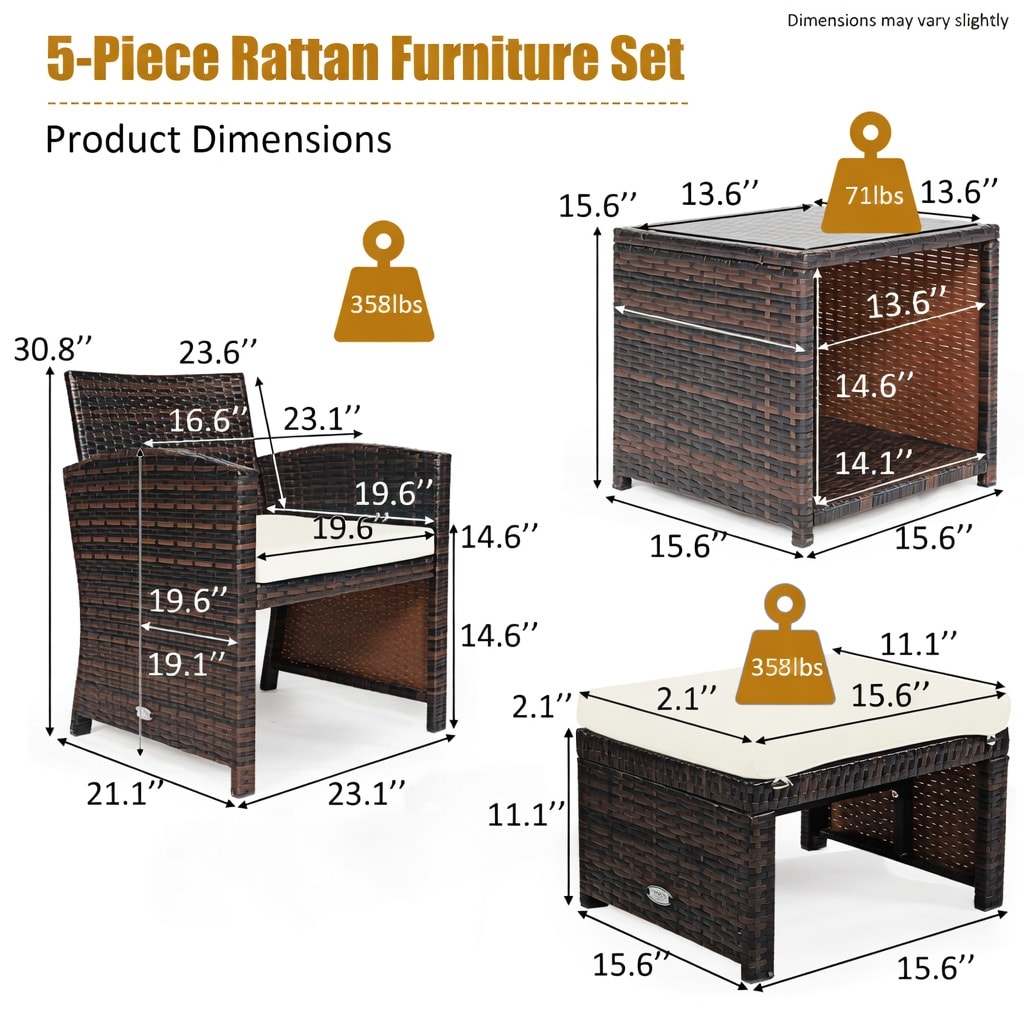 Choco Moon WYC-WQ47062-LS Patio-Conversation-Sets - View #3