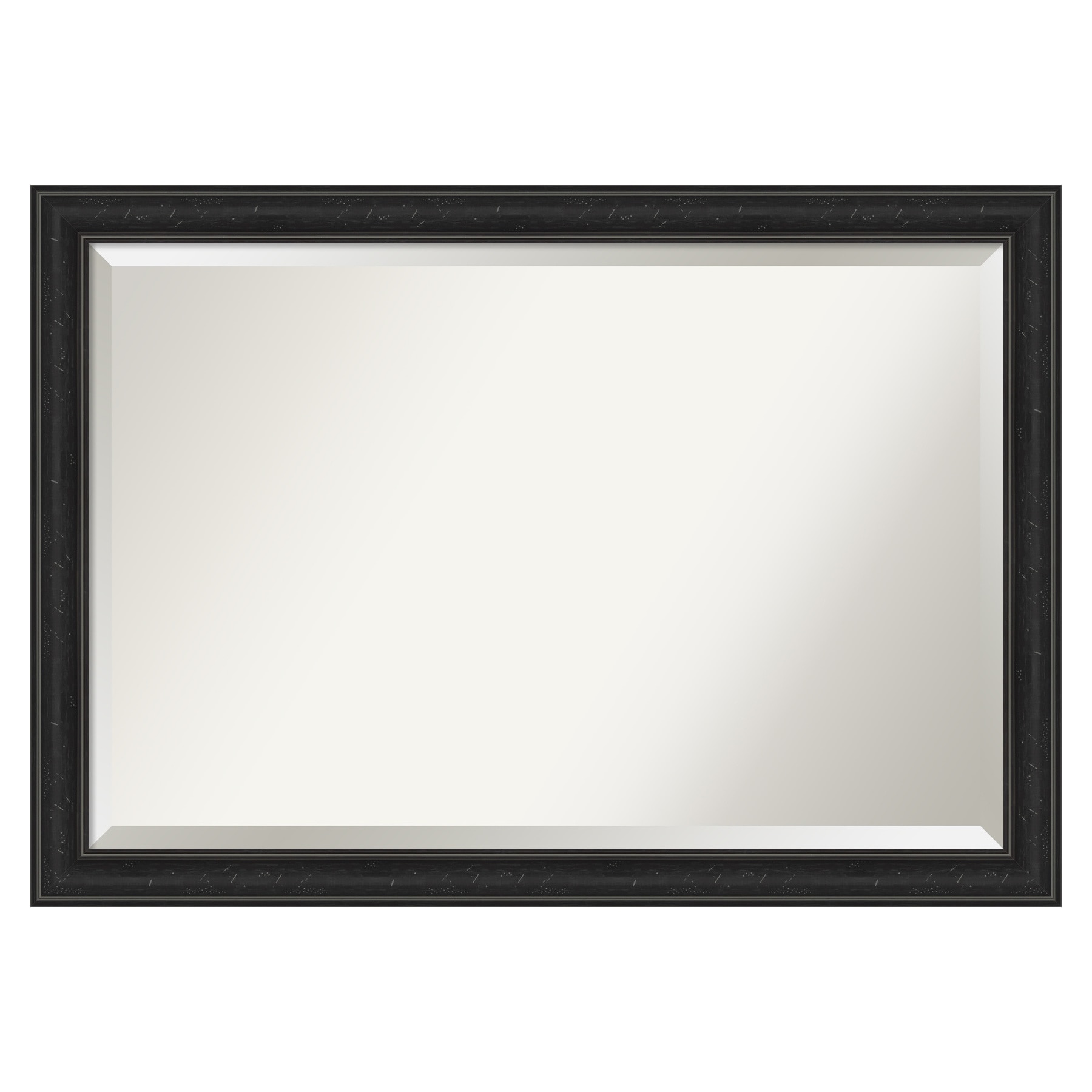 Shipwreck Black 40" x 28" Distressed Vanity Wall Mirror