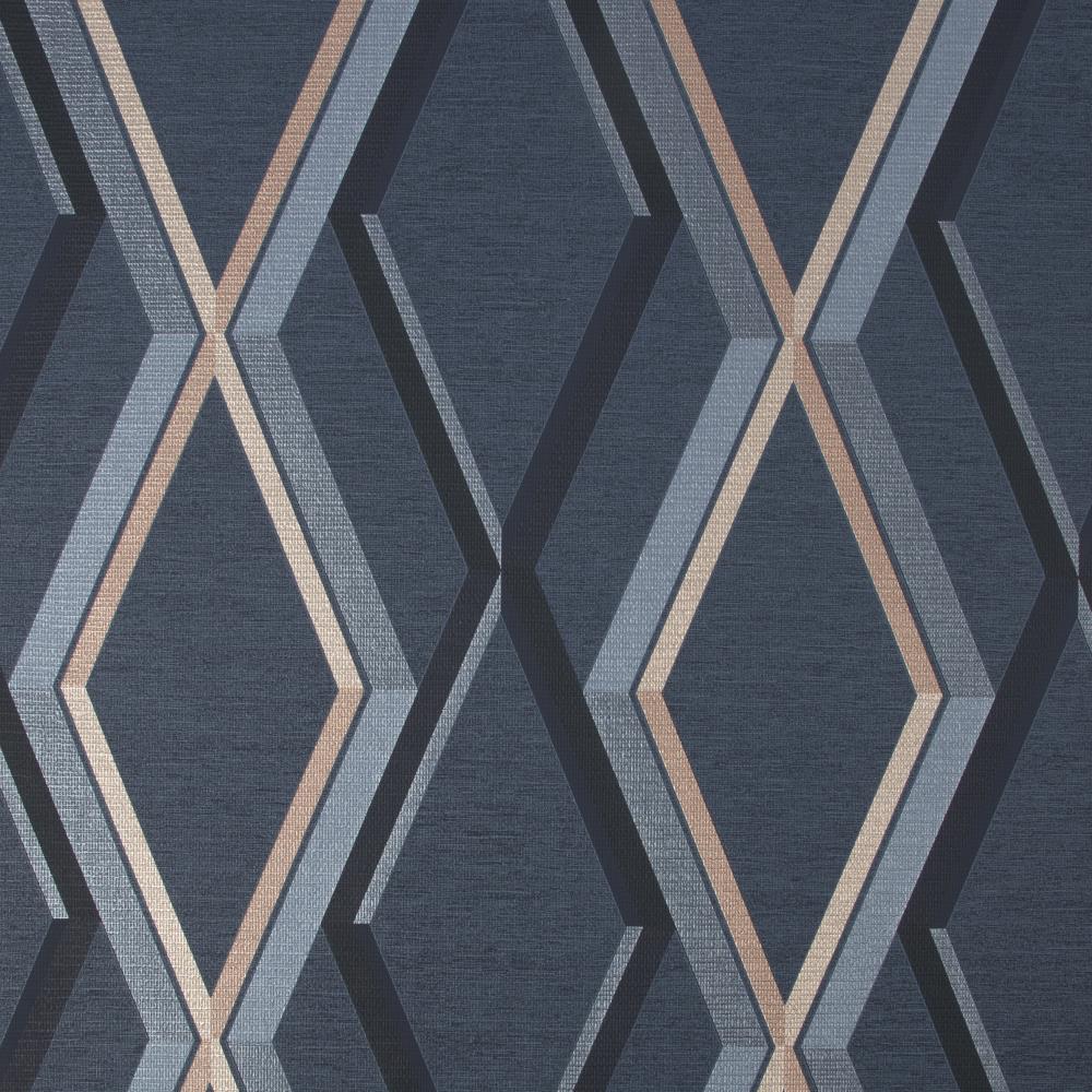 Superfresco Easy 10862294 Prestige 8-Inches Navy Vinyl Textured Geometric 0.6-Sq. Feet Unpasted Paste the wall Wallpaper Sample