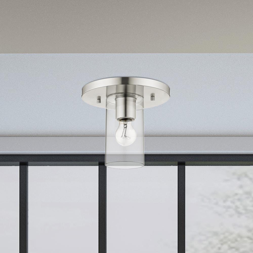 Zurich 9'' Brushed Nickel Modern Flush Mount Light