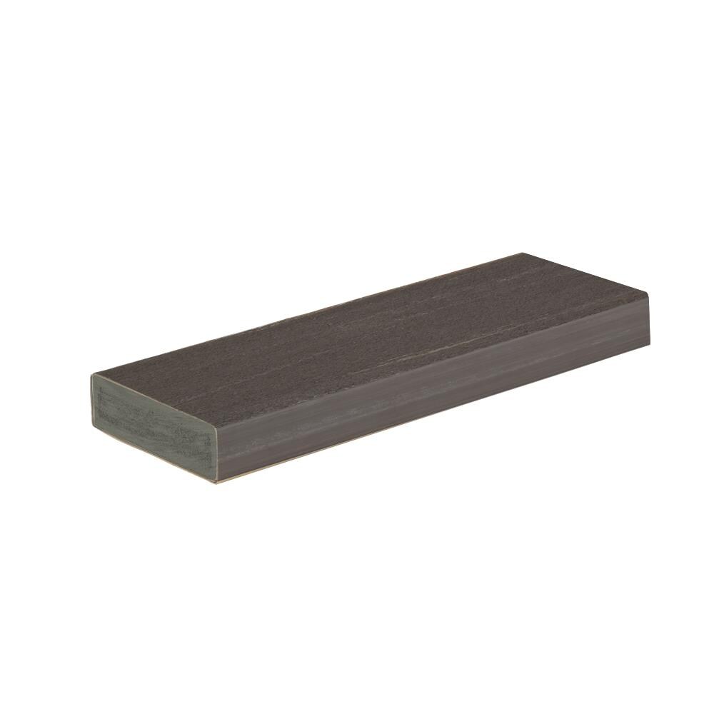 TimberTech ADB13516DH Vintage Narrow Width 1-in x 4-in x 16-ft Dark Hickory Square PVC Deck board