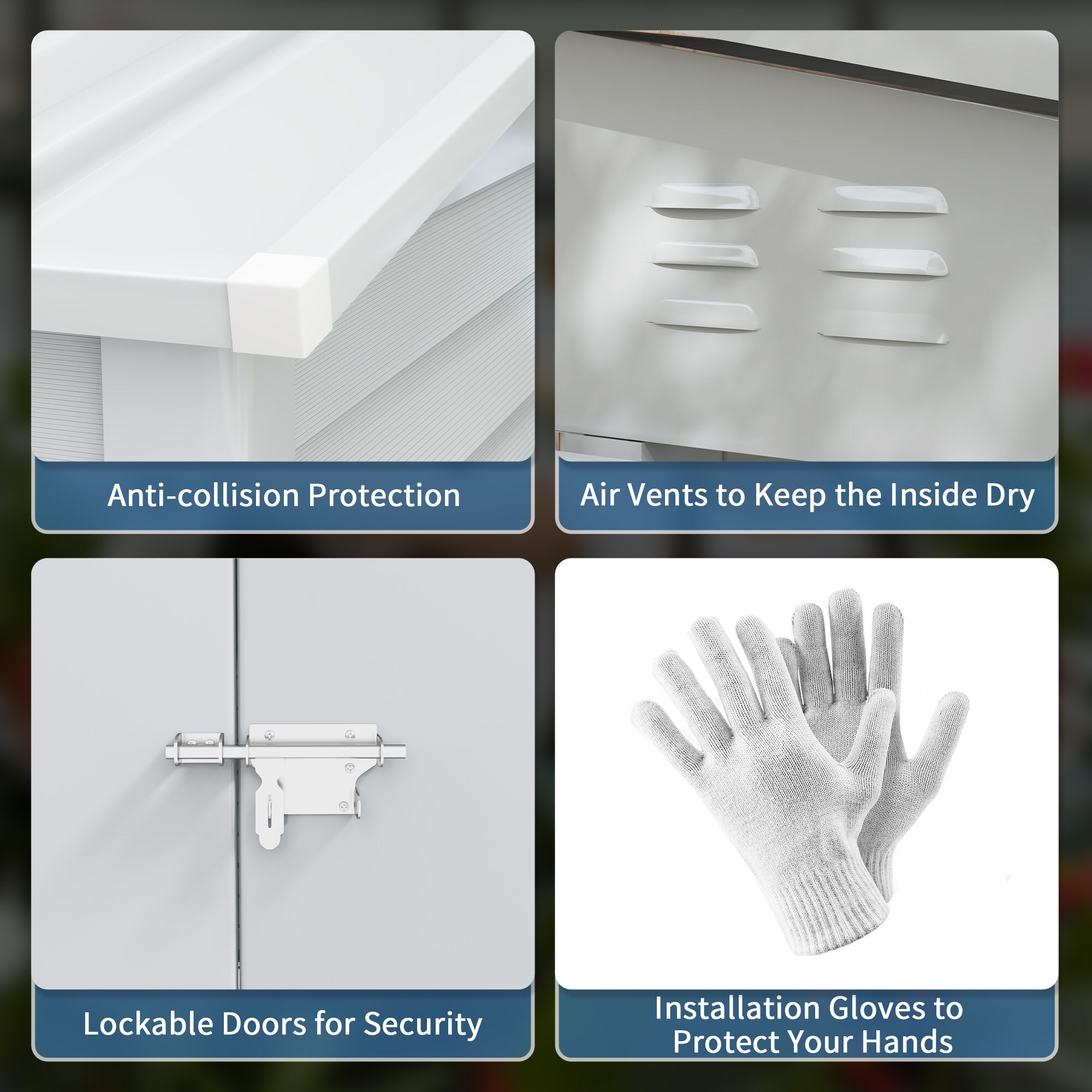 Outsunny 845-841V01WT Small-Outdoor-Storage - View #8