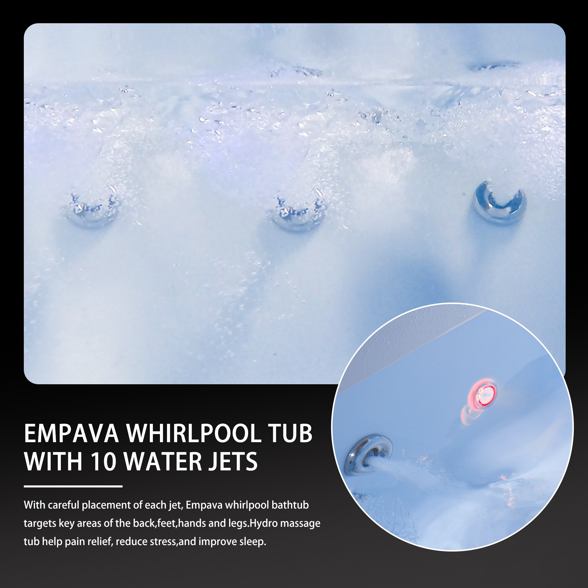 Empava EV-72JT367LED bathtubs - View #5
