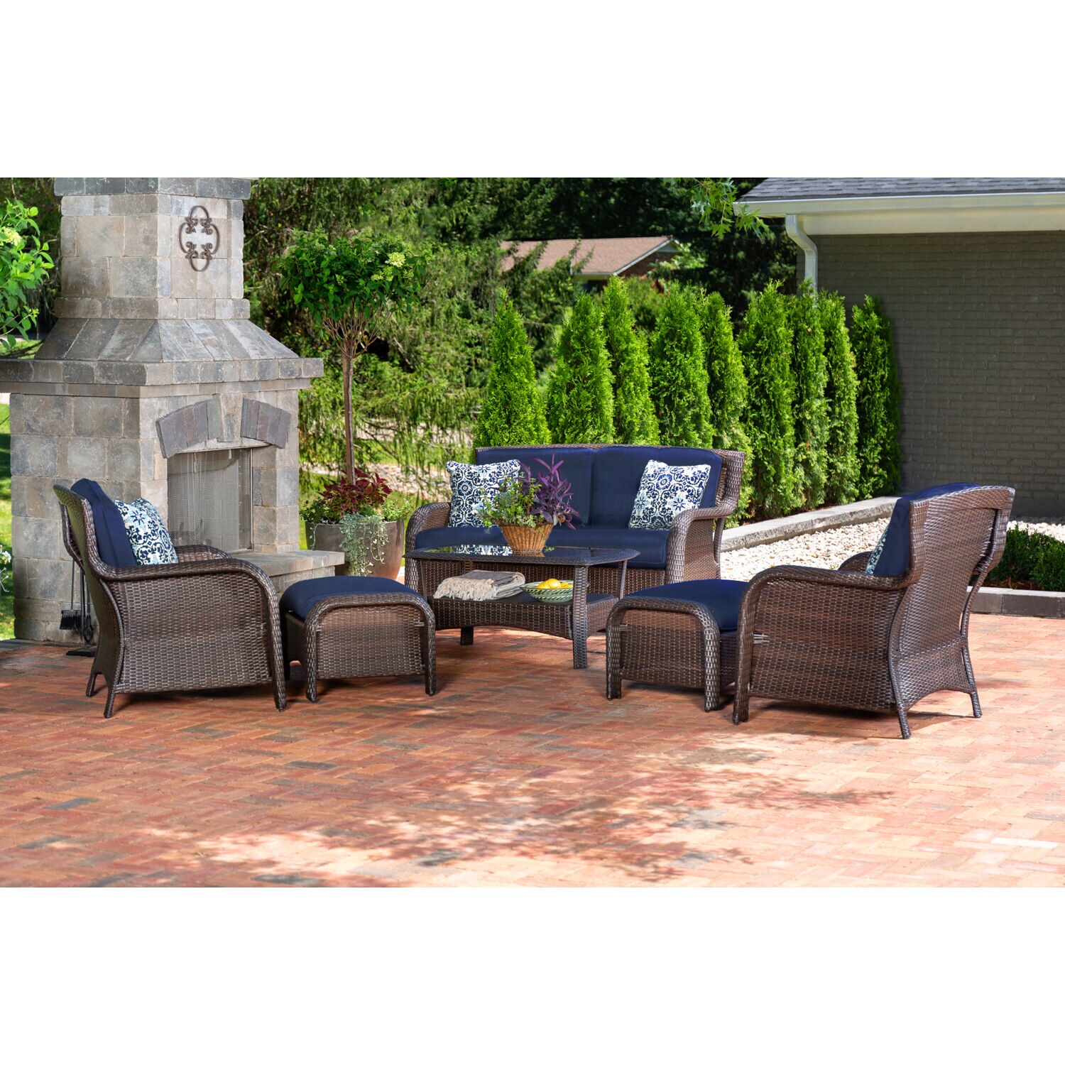Hanover STRATHMERE6PCNVY Patio-Conversation-Sets - View #13