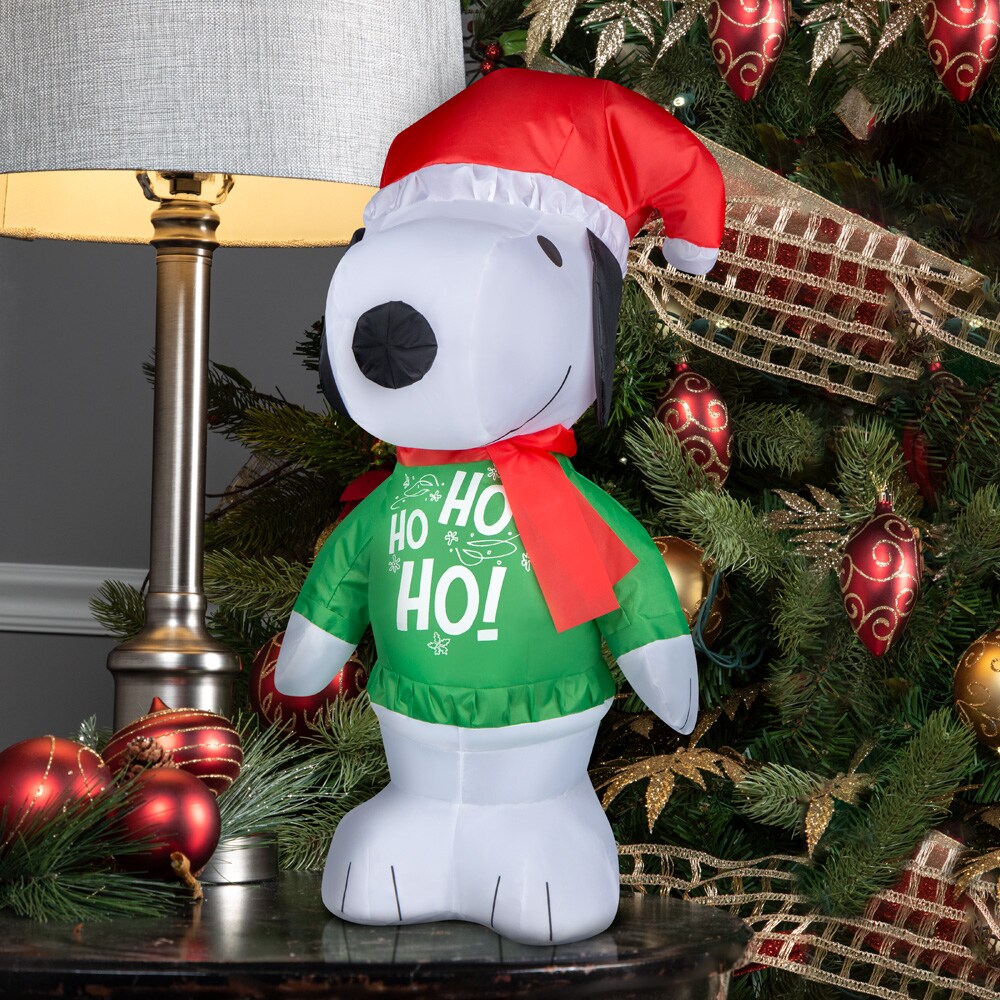 Gemmy 1.6-ft Peanuts Worldwide Snoopy Dog Christmas Inflatable at