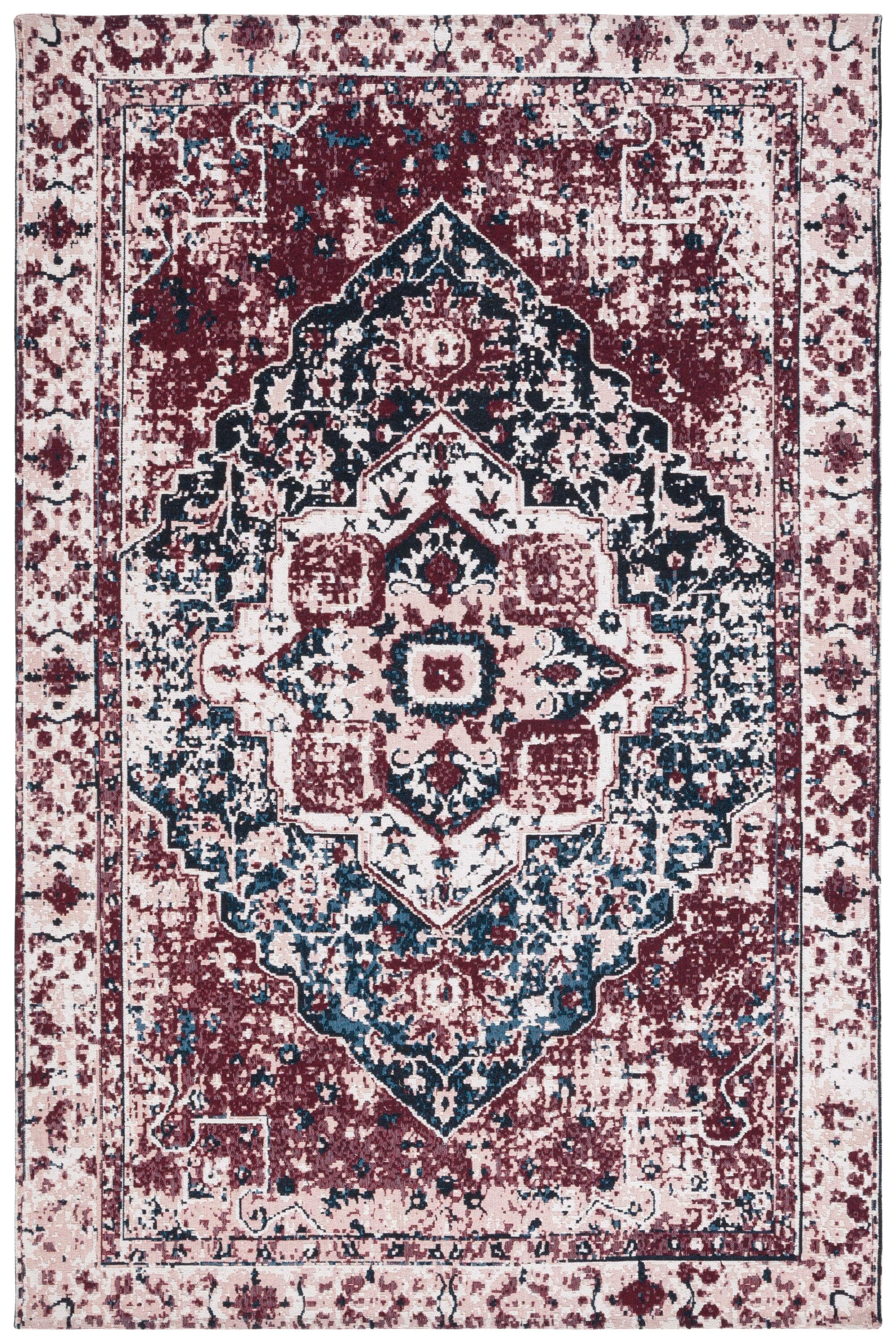 Heirloom Red Cotton Blend 24" Rectangular Easy Care Rug