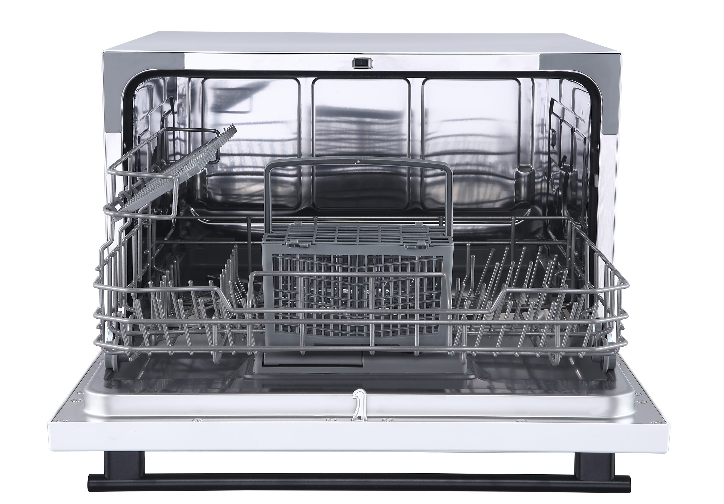 Farberware Complete 18 in. White Portable Countertop Dishwasher with UV  Light, 5 Wash Programs, Glass Door FCDMGDWH - The Home Depot