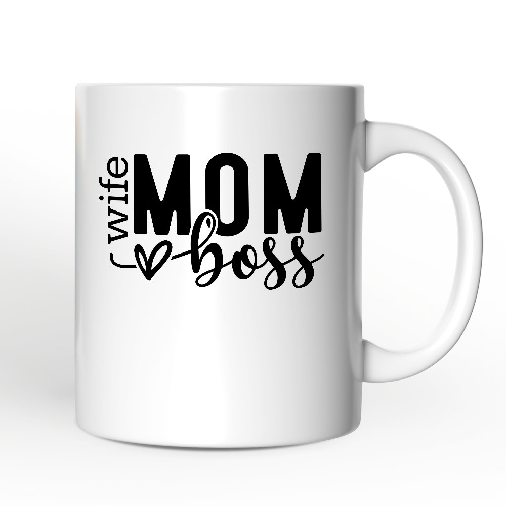 OrnamentallyYou NPCM444 Wife Mom Boss Mug Empowered Gift for Mothers