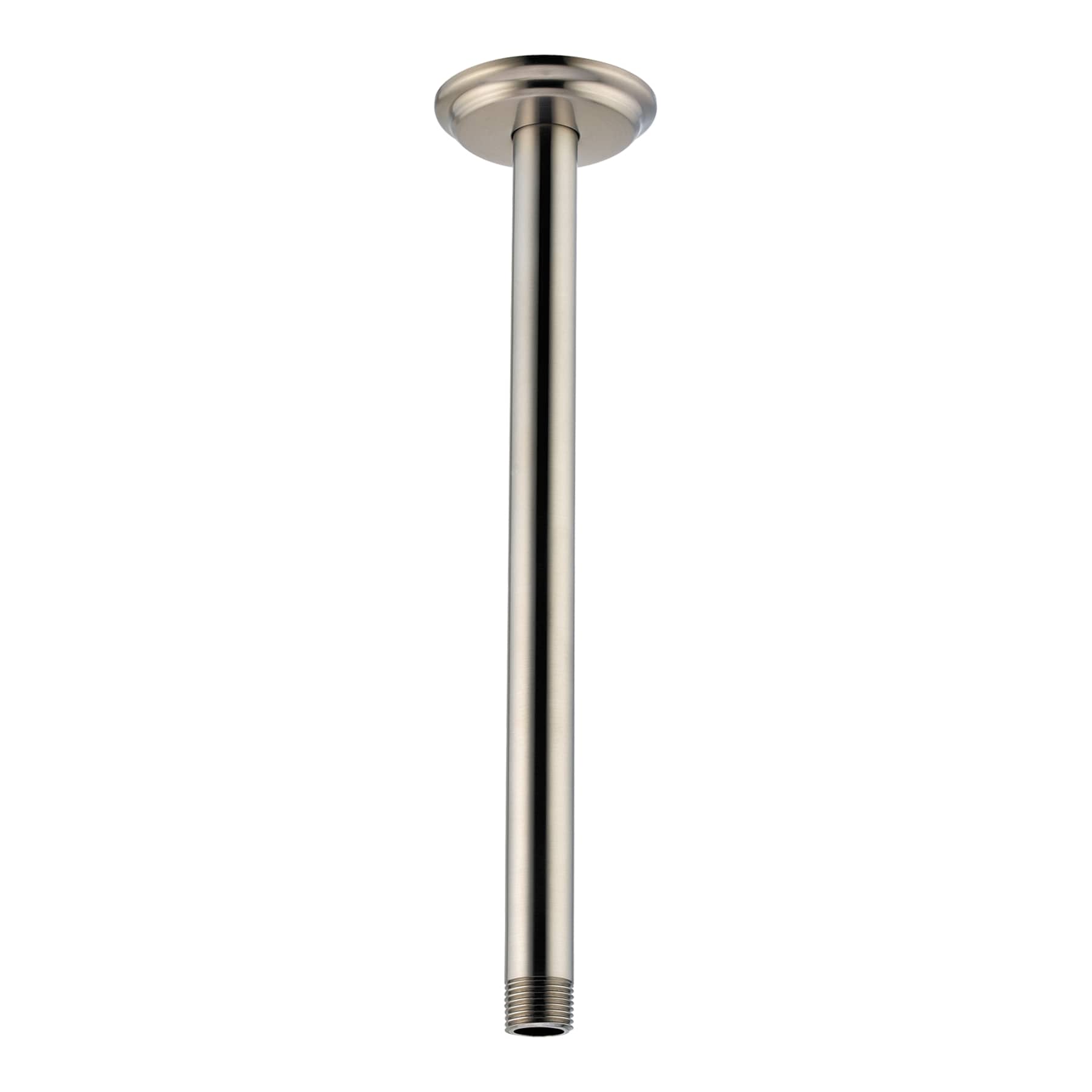 Pfister 015-12CK Brushed Nickel 12-in Universal Shower Shower arm and flange 0.5-in -ID