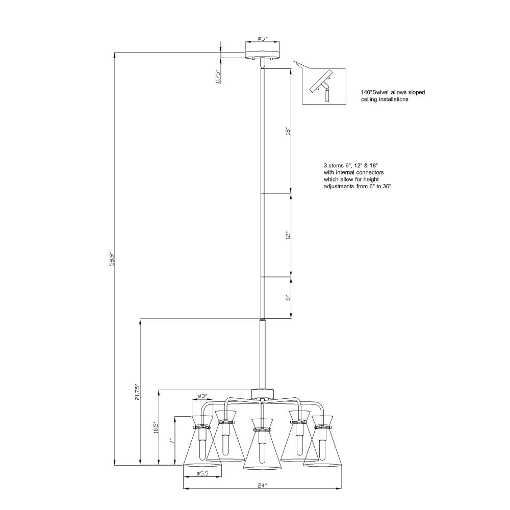 Forte Lighting 2733-05-12 b090015 - View #4